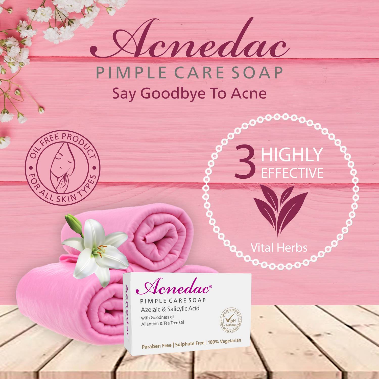 Acnedac Pimple Care Soap with Azelaic & Salicylic Acid - Image 2
