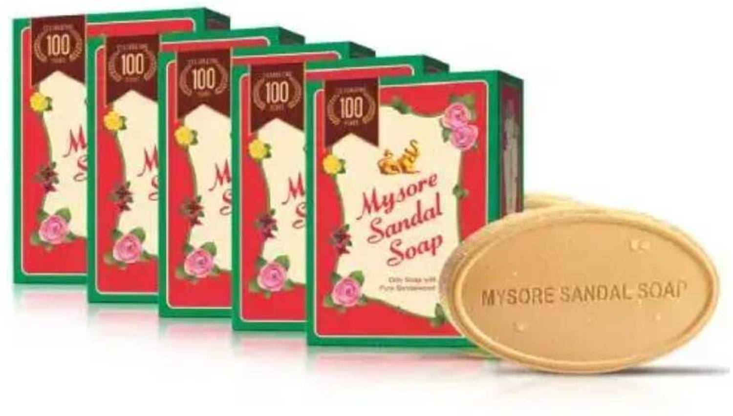 Mysore Sandal Soap 75g Pack of 5 - Image 1