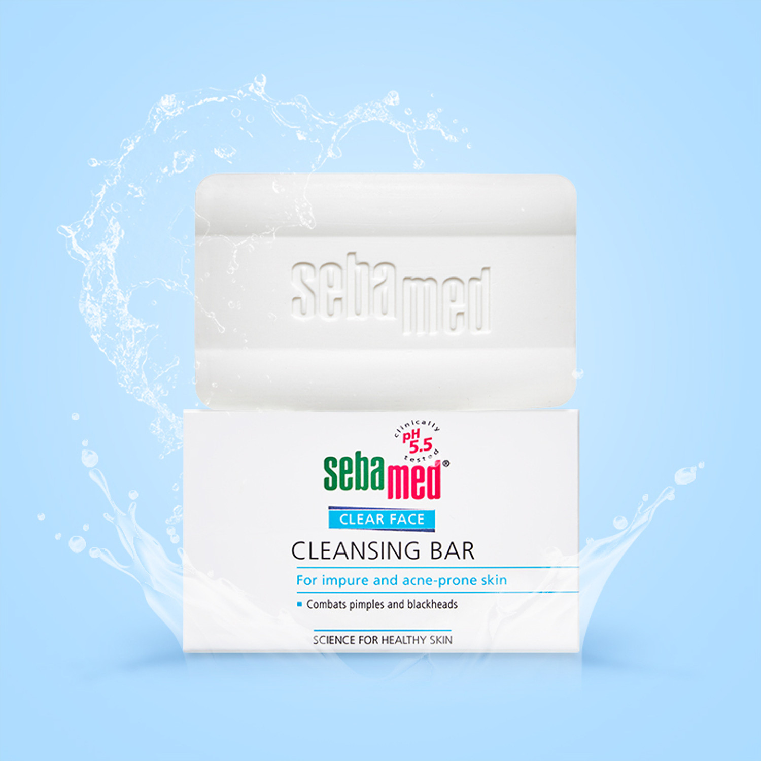 Image of Sebamed Clear Face Cleansing Bar| pH 5.5 |Gentle & deep pore cleansing |