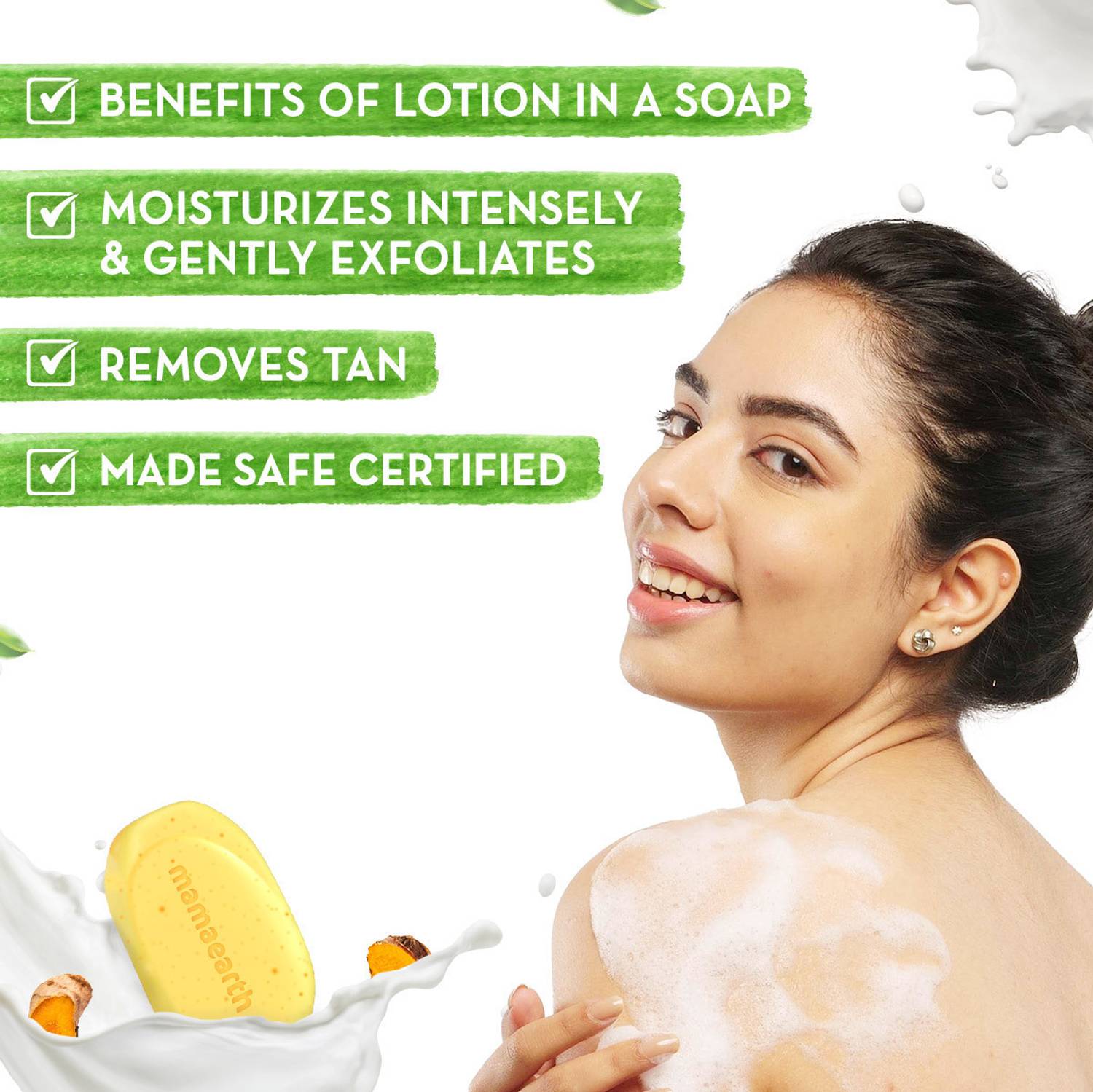 Mamaearth Ubtan Moisturizing Lotion Soap 4 Pieces - Image 4