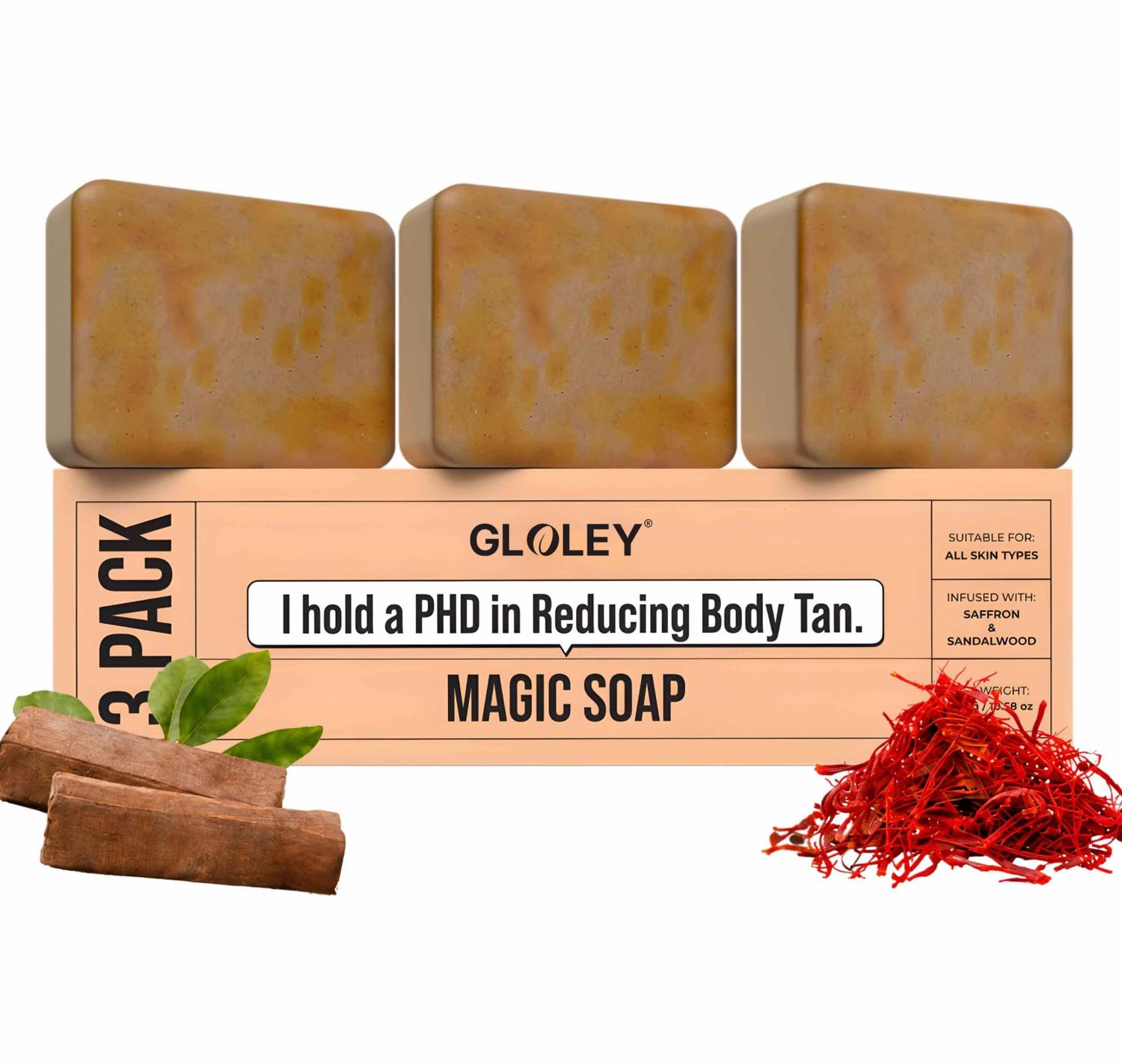 GLOLEY Ghar Soaps Magic Soap 300g Pack Pack of 3 · 100 g (300 g total) - Image 1