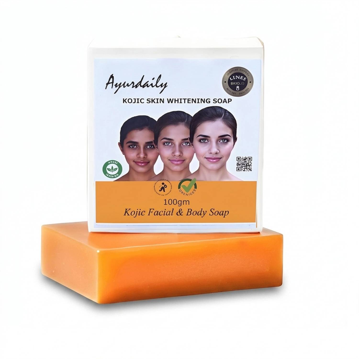 Ayurdaily Skincare body Facial Brightning soap with Kojic Acid for Brightening