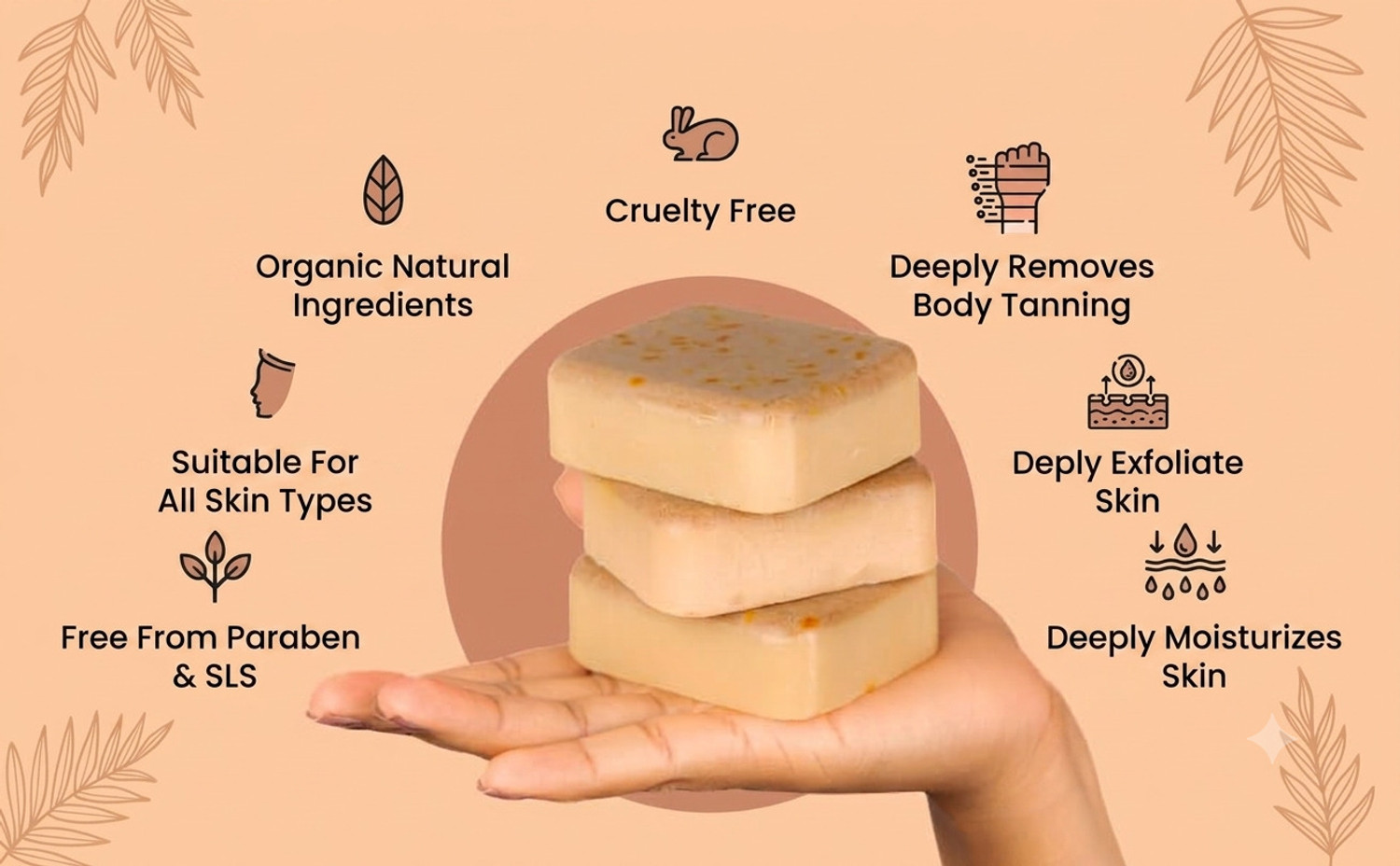 Image of shiwalya SD Magical Soaps Wood And Saffron Soap For Glowing & Refreshing Skin (pack of 3) (3 x 100 g)