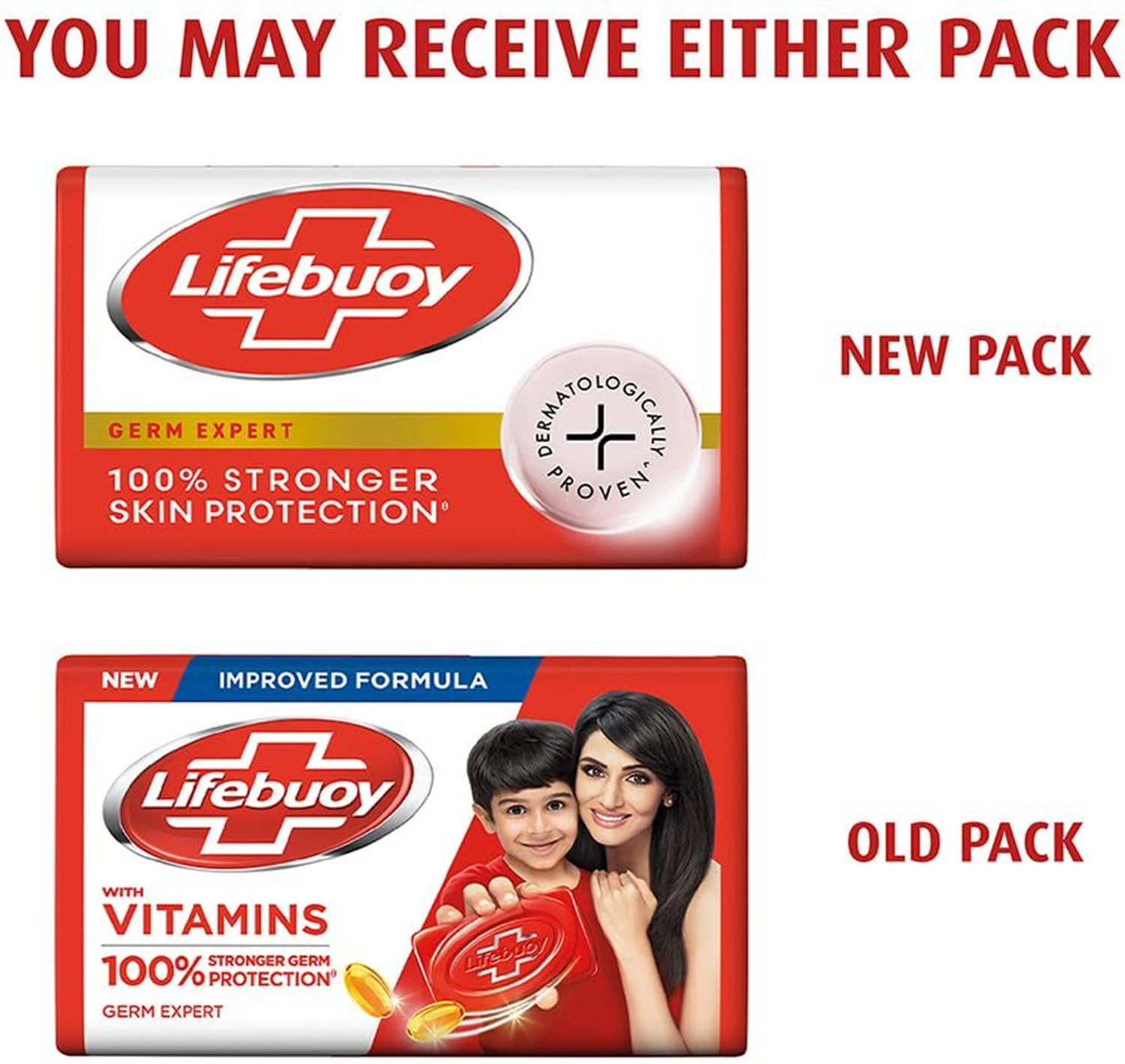 Image of LIFEBUOY Total 10 Germ Protection Soap Bar, 125g (pack of 8)