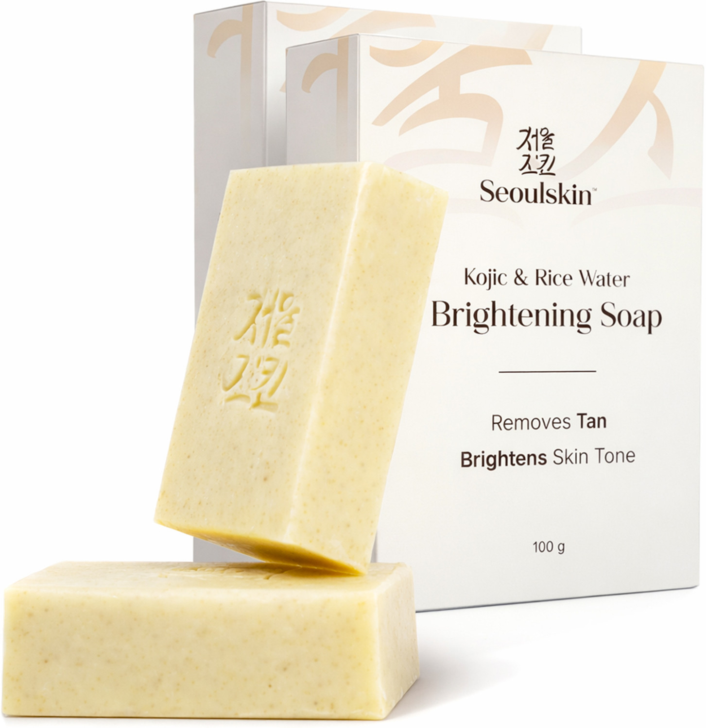 Image of Seoulskin Kojic Acid Rice Water Soap Pack of 2 | Pigmentation, Tan Removal & Brightening