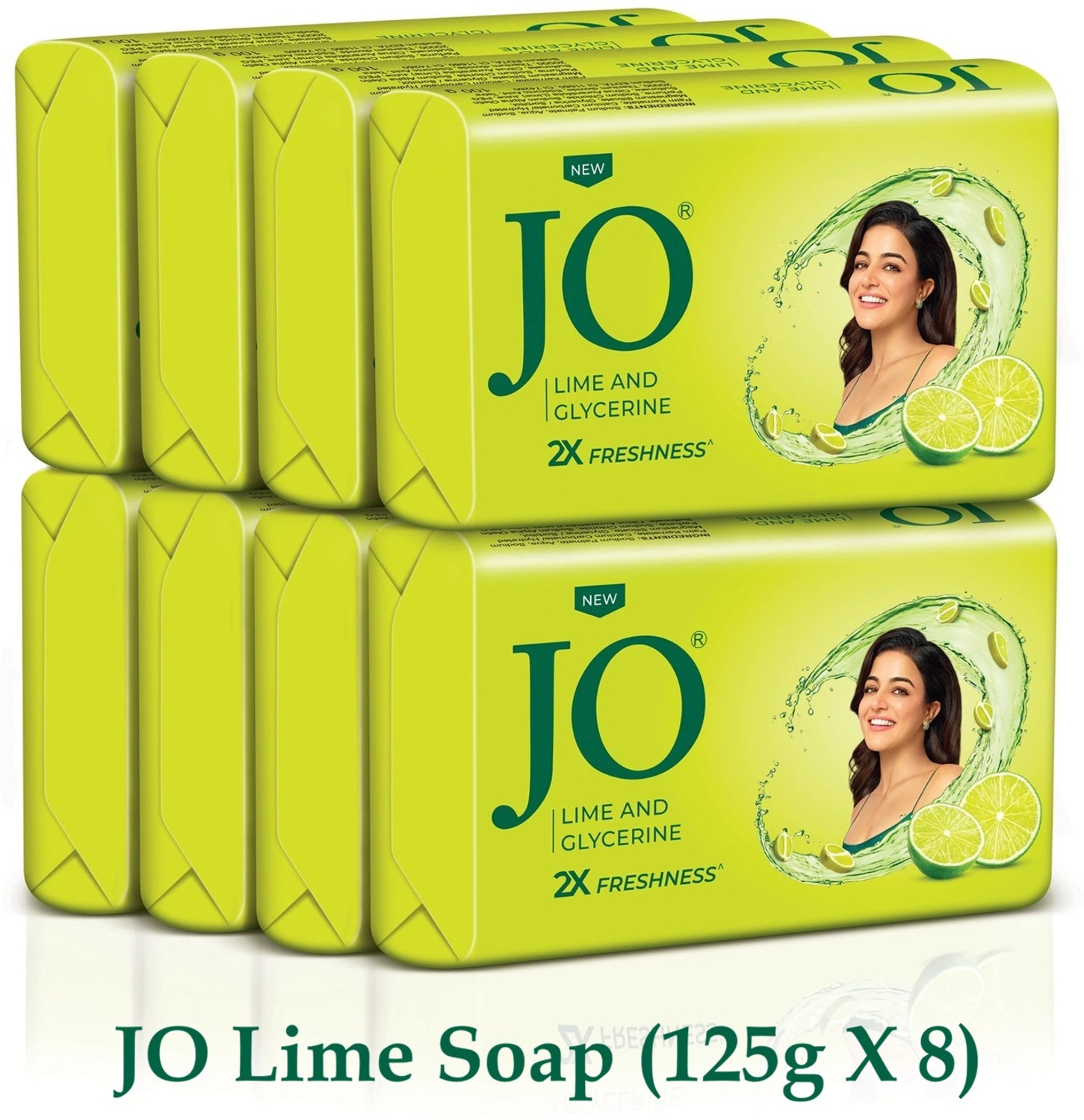 Image of Jo Fresh Lime Soap with Glycerine (125g X 8)