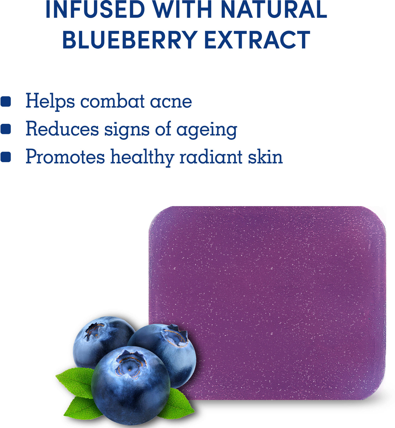 Image of Niraahi Blueberry Bathing Soap | Refreshing Bath Bar with Fruity Aroma