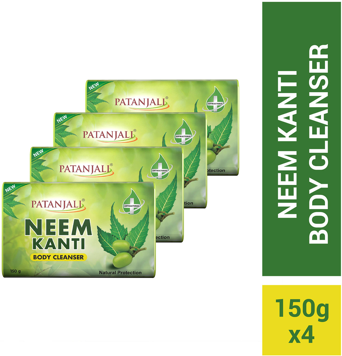Image of PATANJALI Neem Kanti Body Cleanser for Soft Skin, Removes Dryness