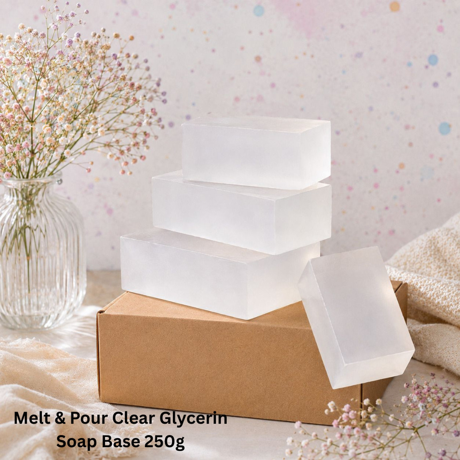 Image of G LOOK Pure Glycerin Soap Base Crystal Clear Melt and Pour Soap Making Base