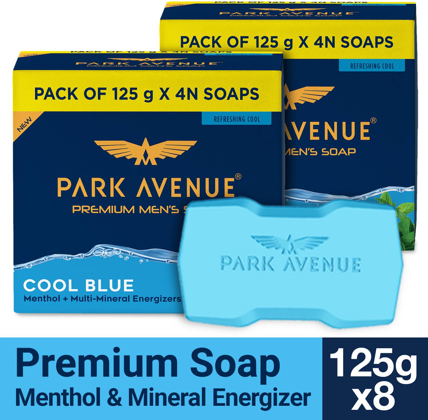 PARK AVENUE Premium Men's Soap, Blue, Grade 1 - Image 1