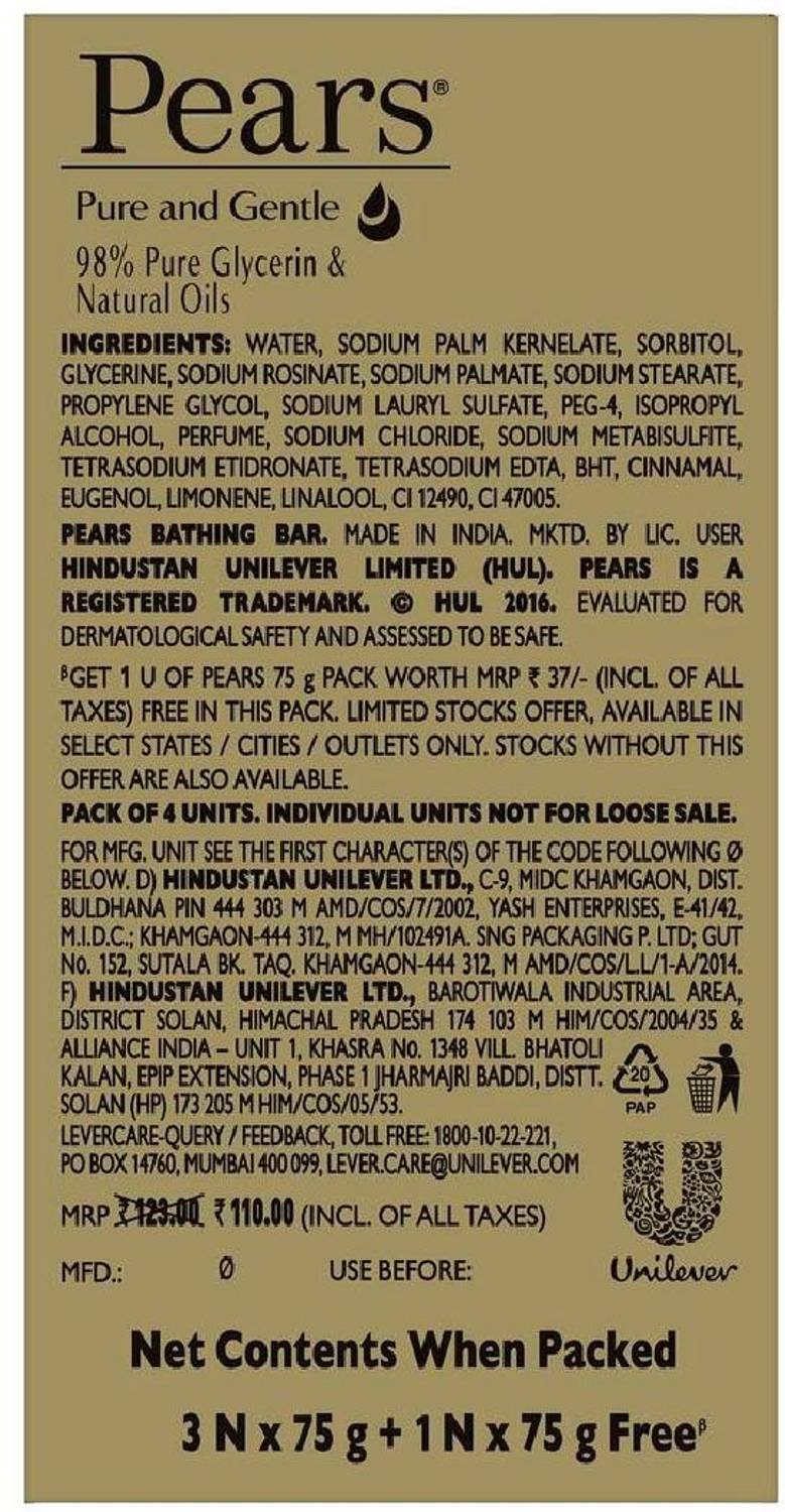 Pears Pure & Gentle Bathing Bar - Image 5