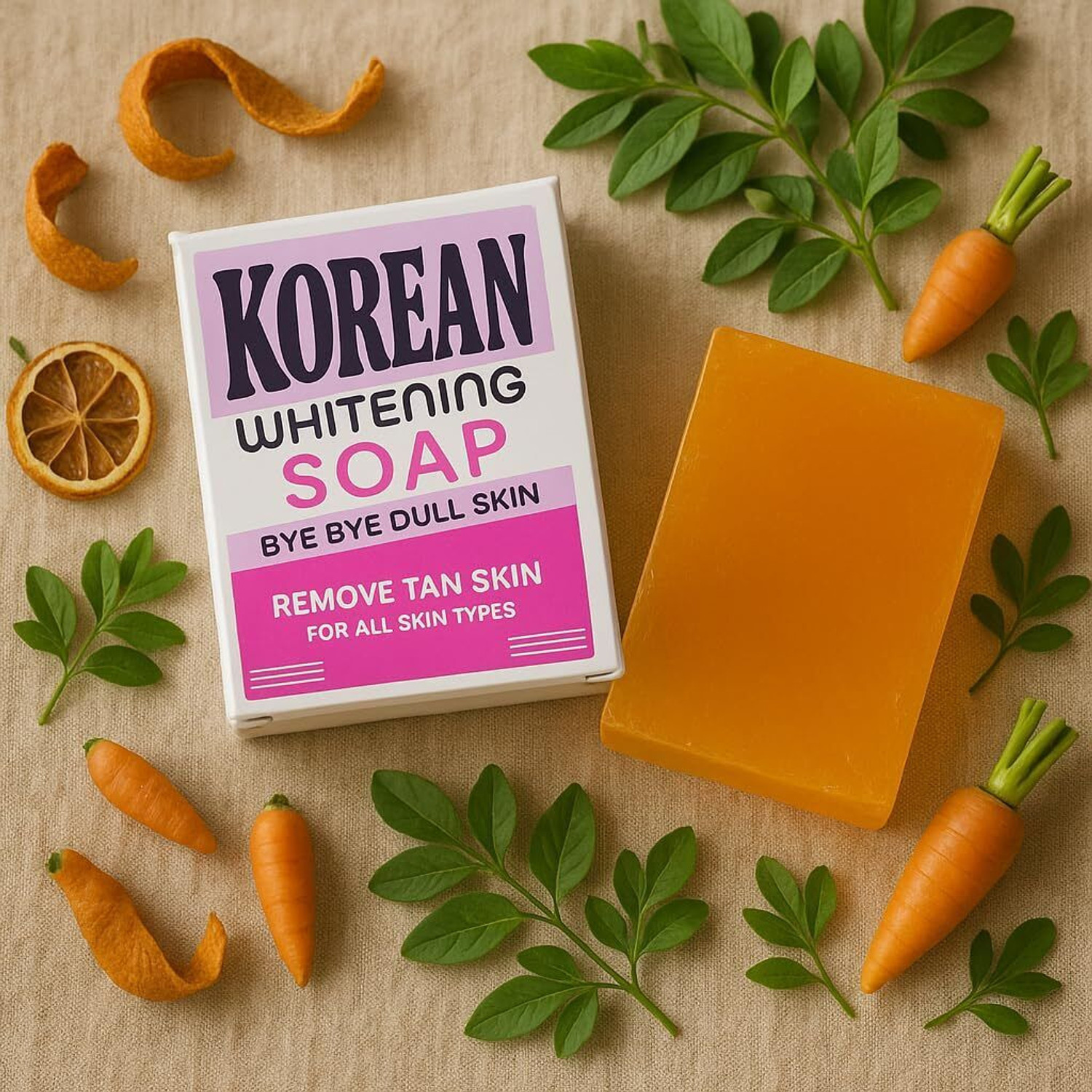 Image of G LOOK Korean Brightening Soap Bar for Glowing & Even-Tone Skin