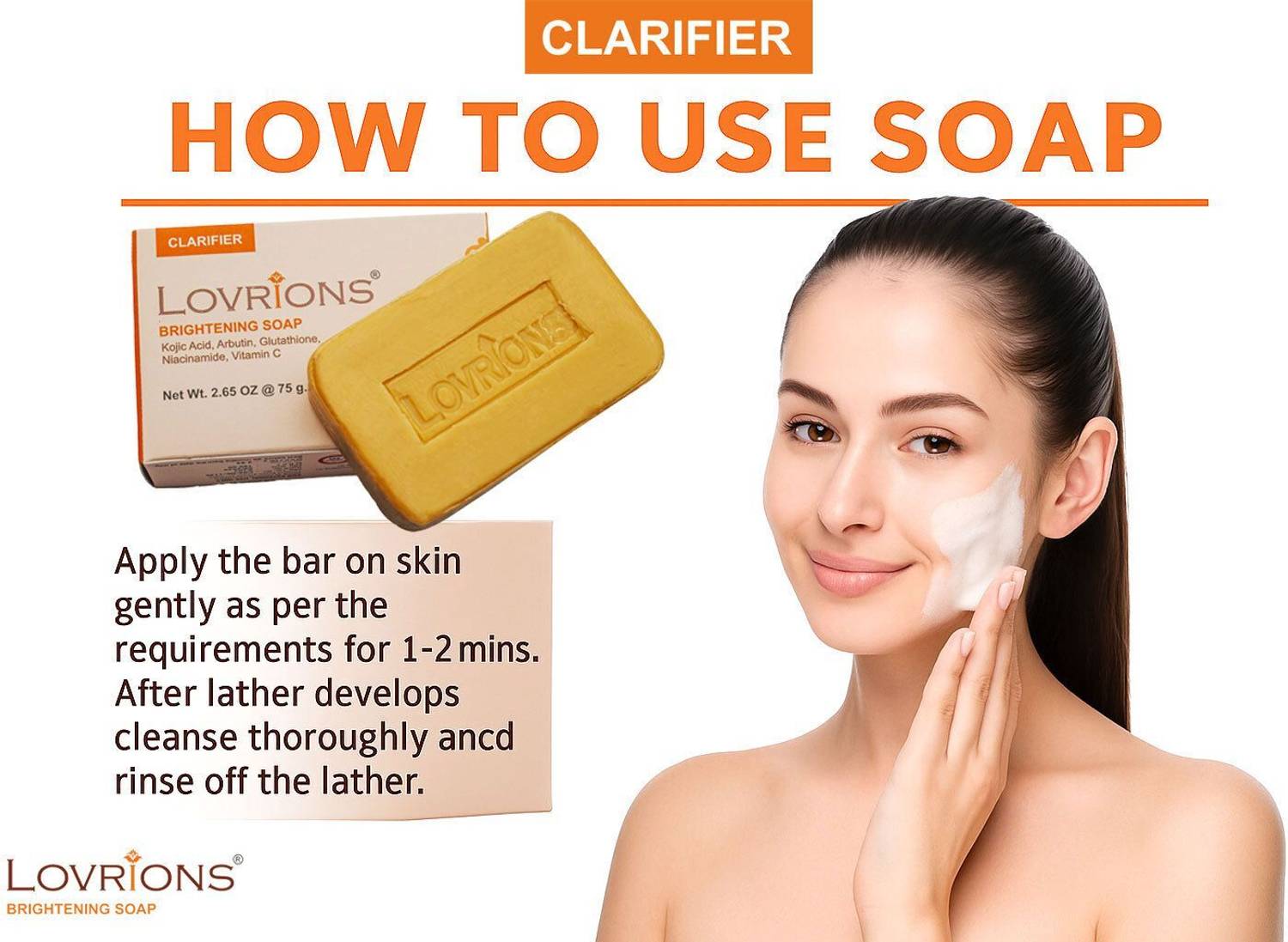 glutathione immune enhancer LOVRIONS Skin Brightening Soap with Kojic Acid, Glutathione, Arbutin &  Niacinamide