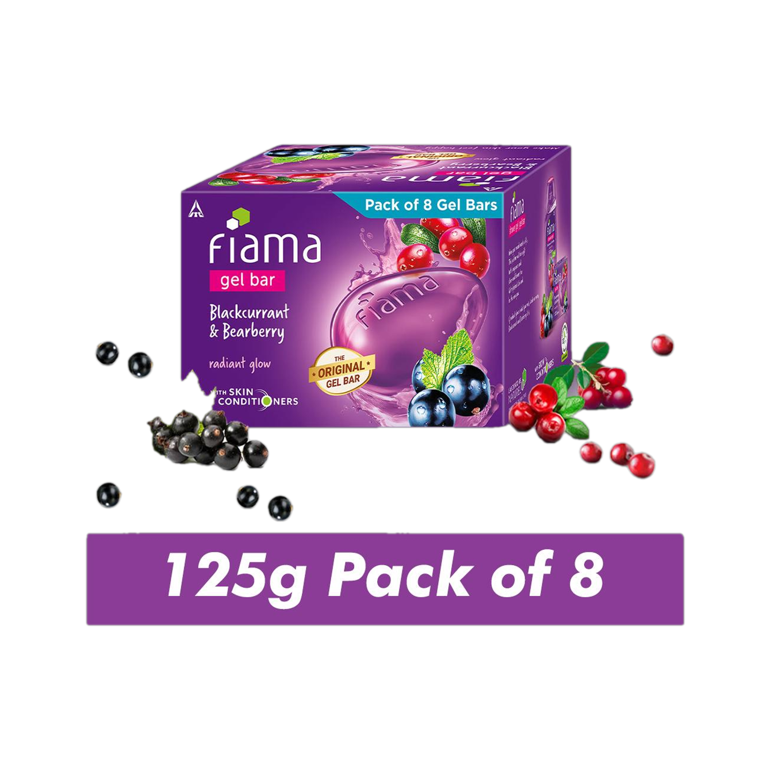FIAMA Blackcurrant & Bearberry Gel Bar 150g - Image 1