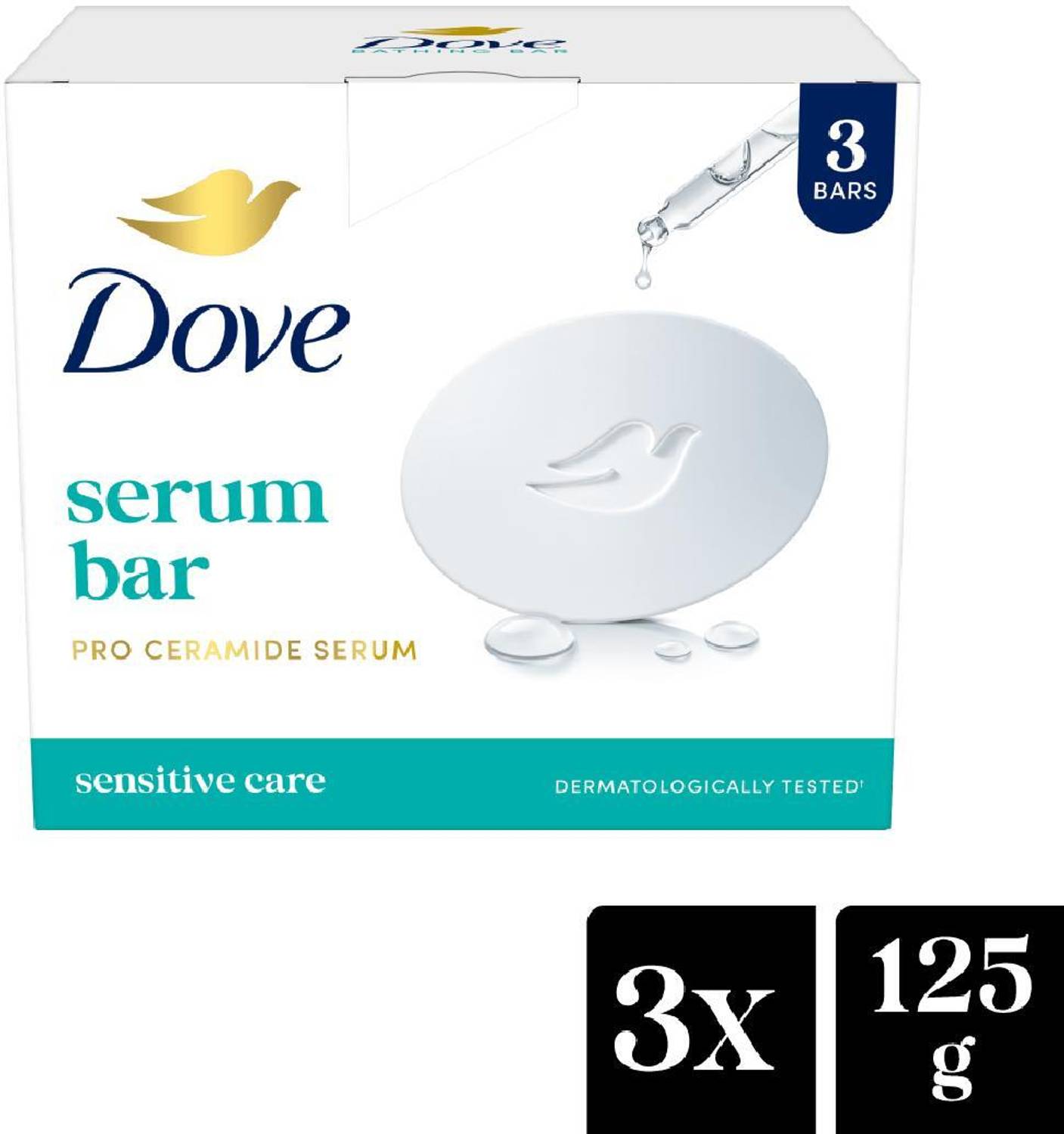 Dove Serum Bar with Pro-Ceramide Pack Pack of 3 · 125 g (375 g total) - Image 1