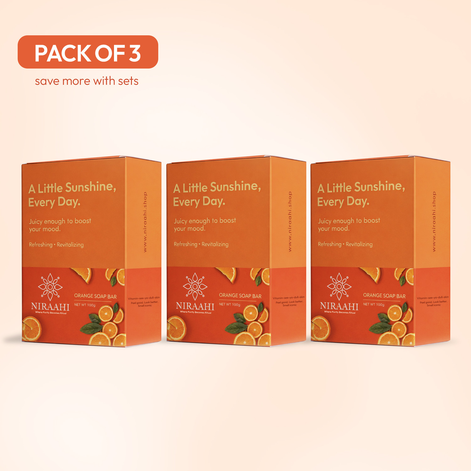 Image of Niraahi Orange Soap For Bright & Fresh Skin