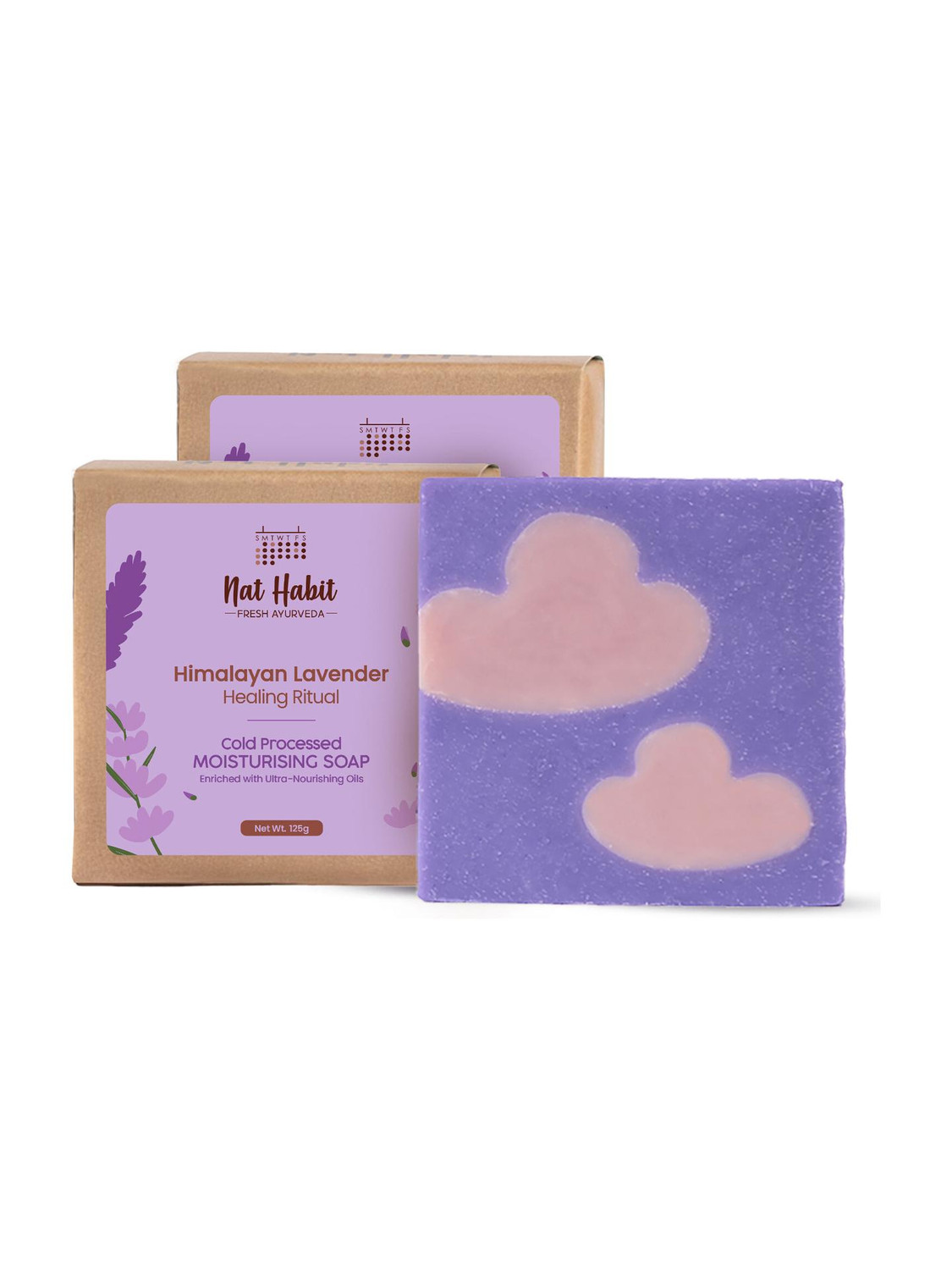 Image of Nat Habit Himalayan Lavender Soap for Glowing Skin Cold Pressed Moisturising Soap