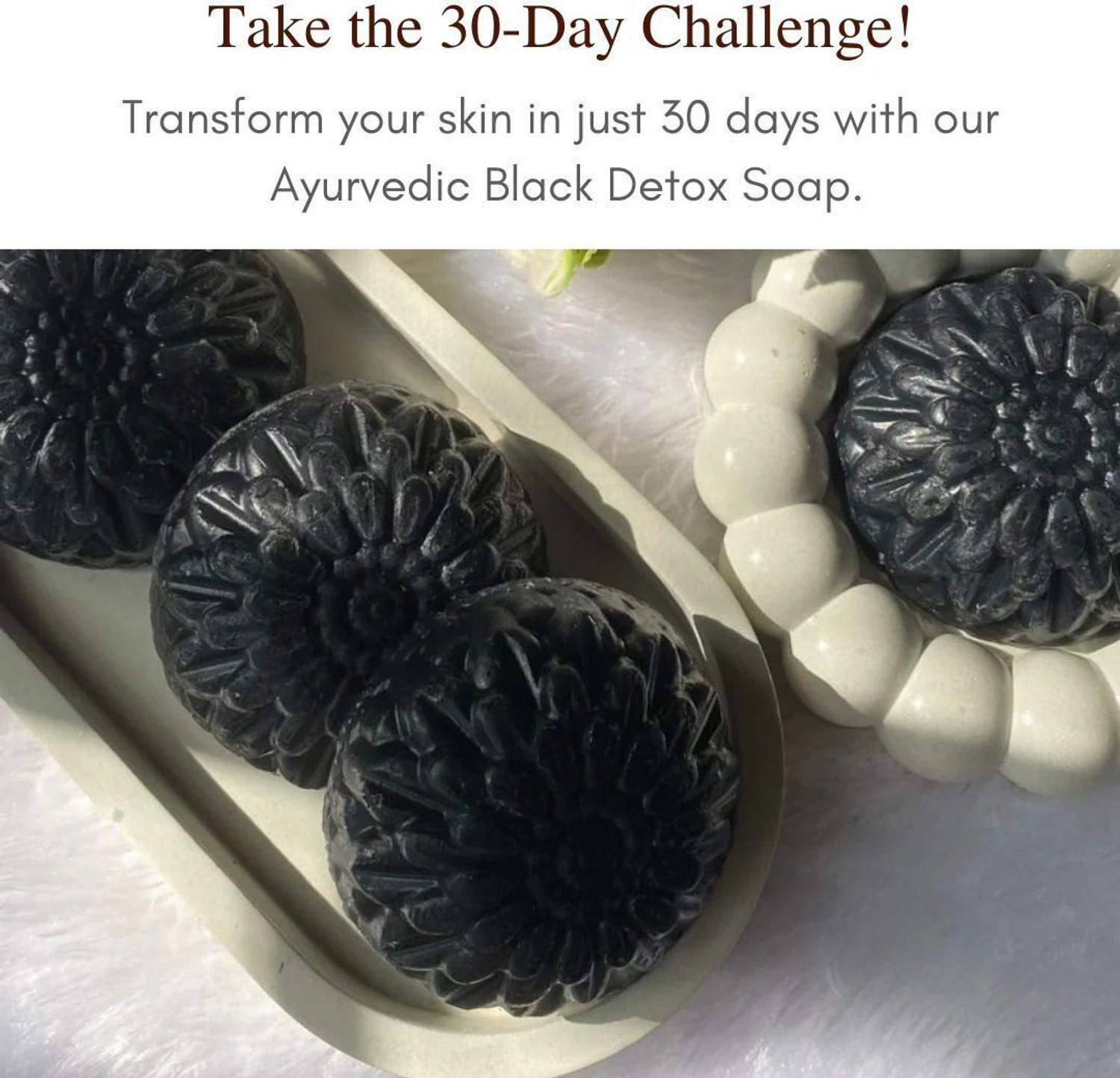 Image of JIVTARA Black Detox Charcoal Soap for Face & Body