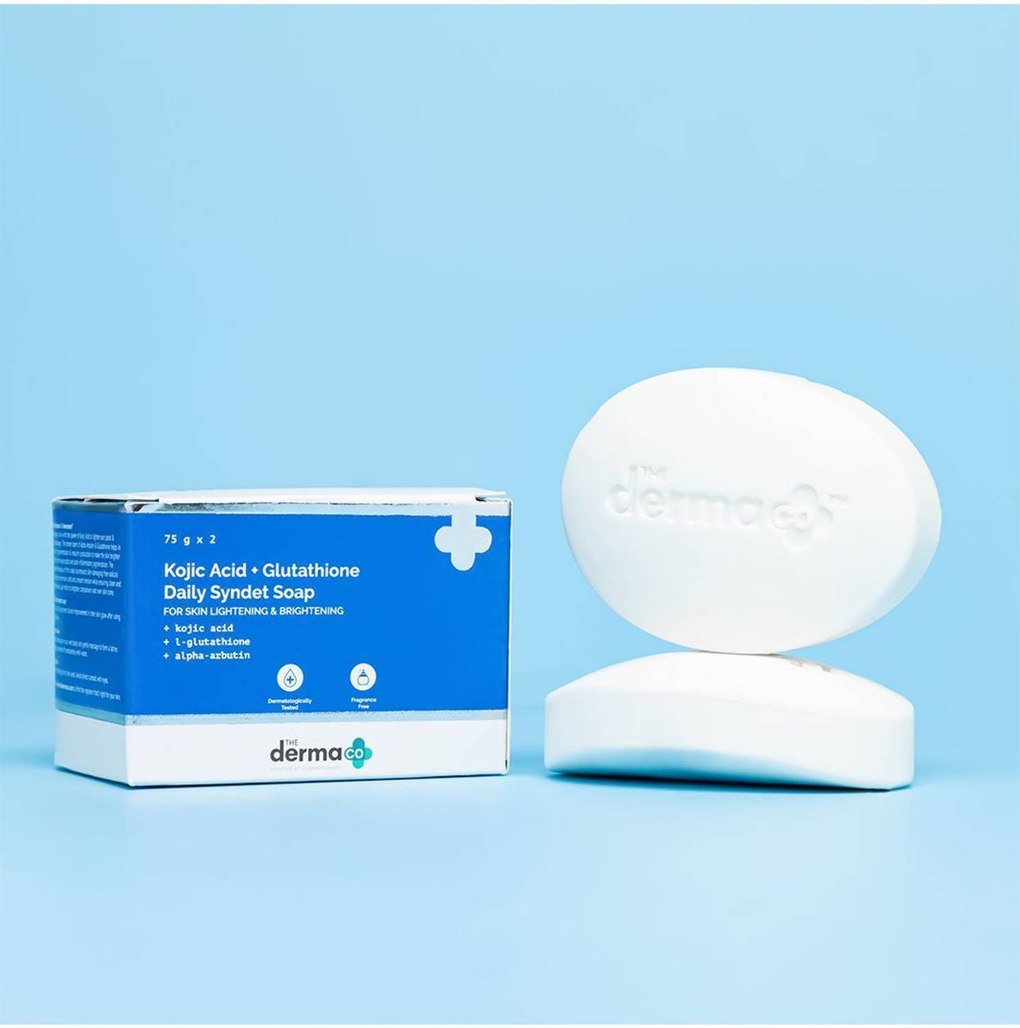 The Derma Co Kojic Acid + L-Glutathione Daily Syndet Soap (Pack of 2, - Image 4