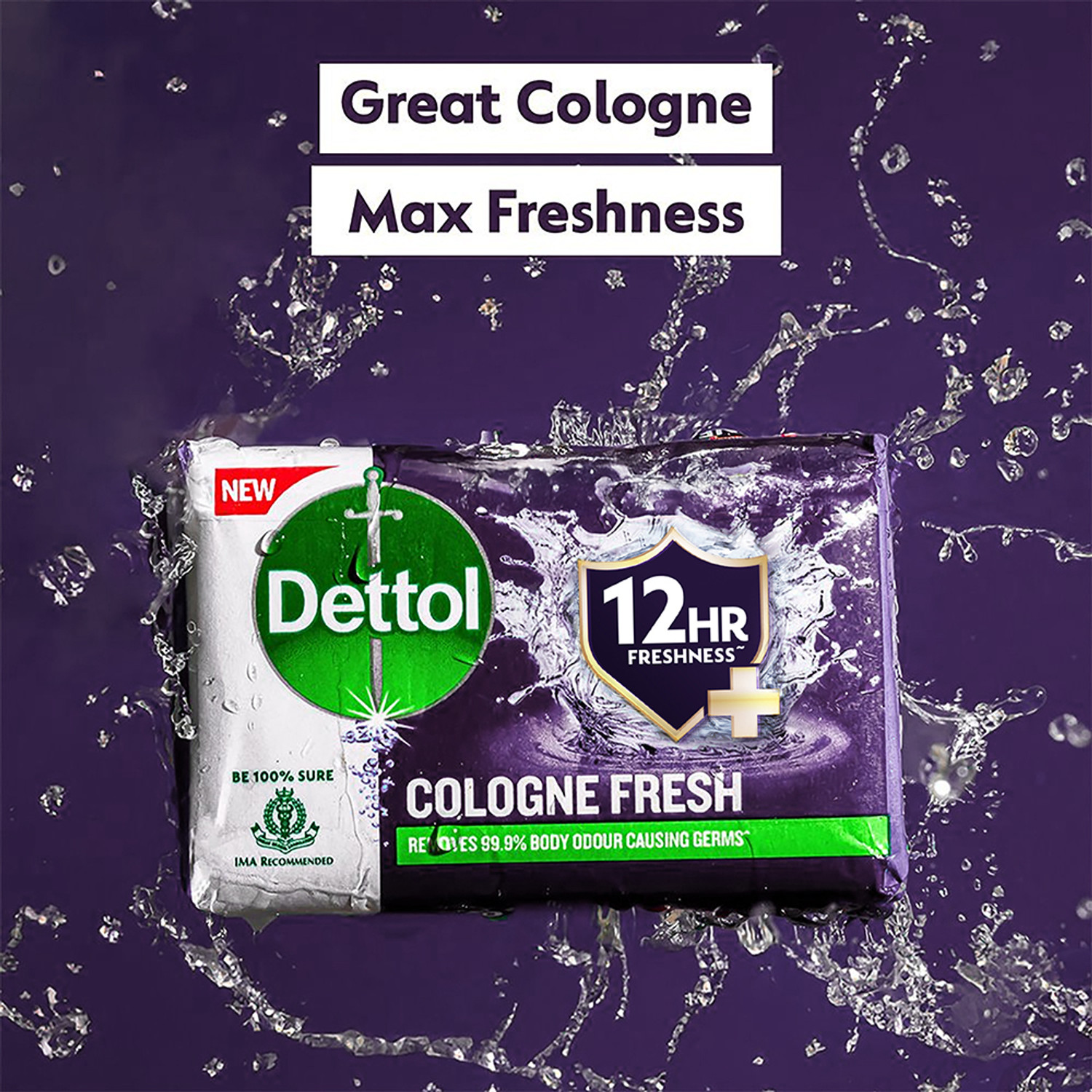 Image of Dettol Cologne Bathing Soap for Men & Women, for Face, Body & Hands, Combo for Summer
