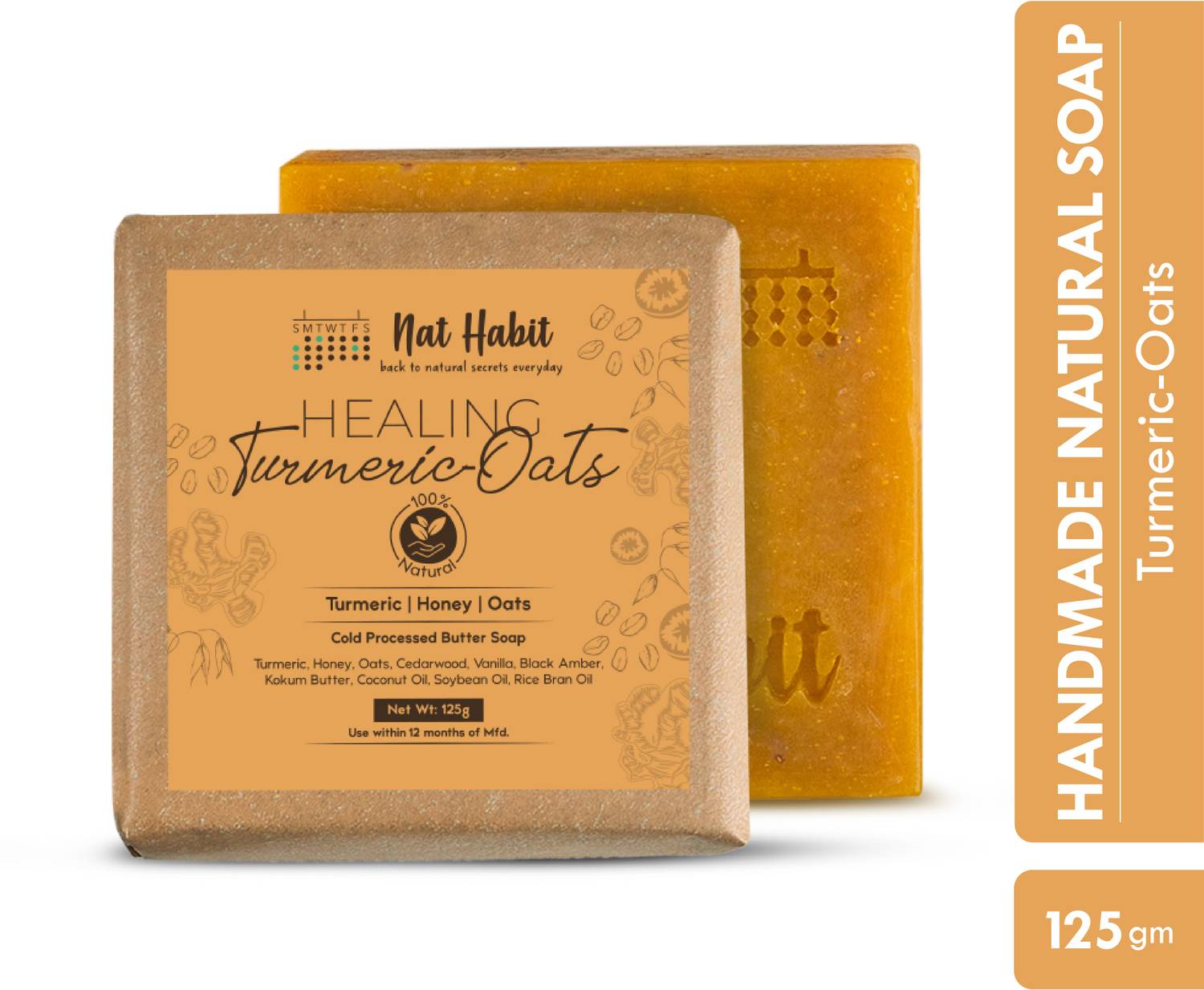 Nat Habit Healing Turmeric Bathing Soap 125g - Image 1