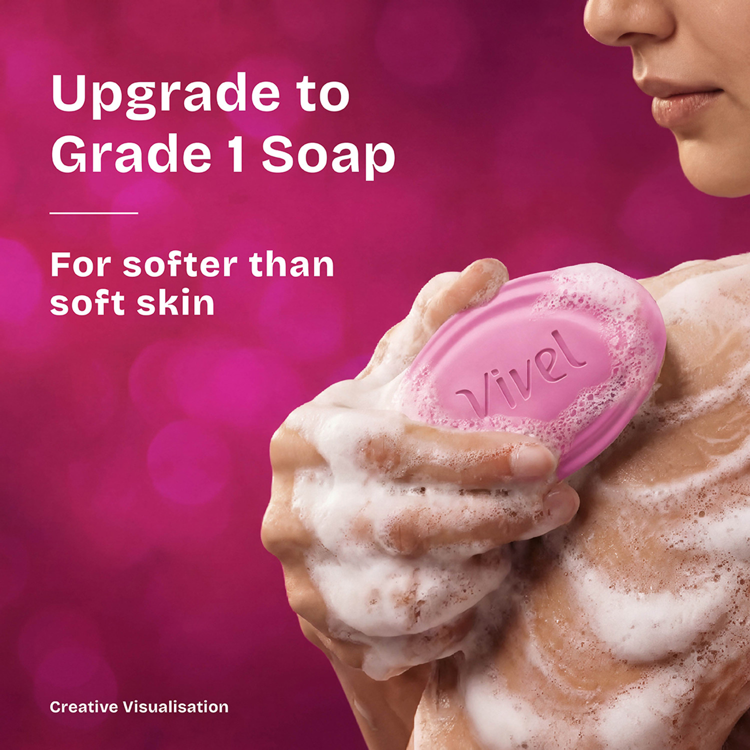 Image of Vivel Lotus Oil Grade 1 Bathing Soap Highest Soap Grade 76% TFM Vitamin E