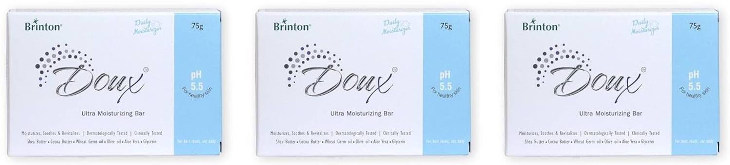Brinton Daily Ultra Moisturizer Soap Bar,75g x pack of 3