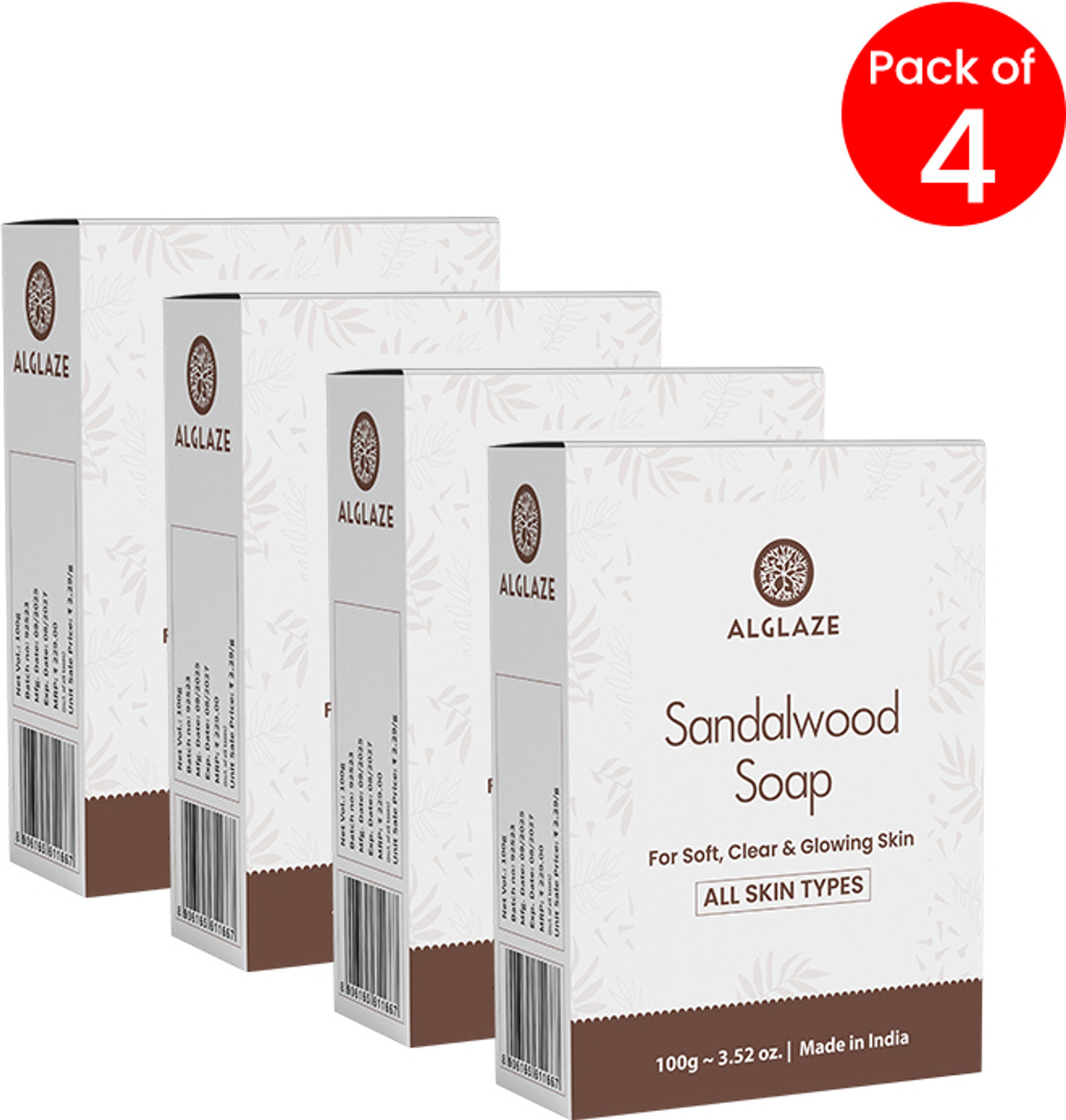 Image of Alglaze Sandalwood Soap Shea Butter &Jojoba Oil | Softens, Nourishes & Adds Natural Glow
