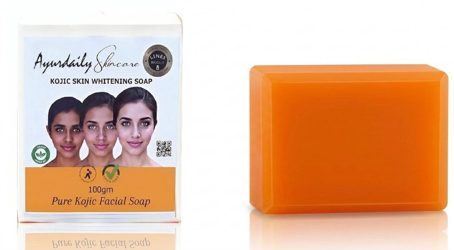 Ayurdaily Kojic Body Whiitening Soap Lightening ! Removes Neck Darkening,