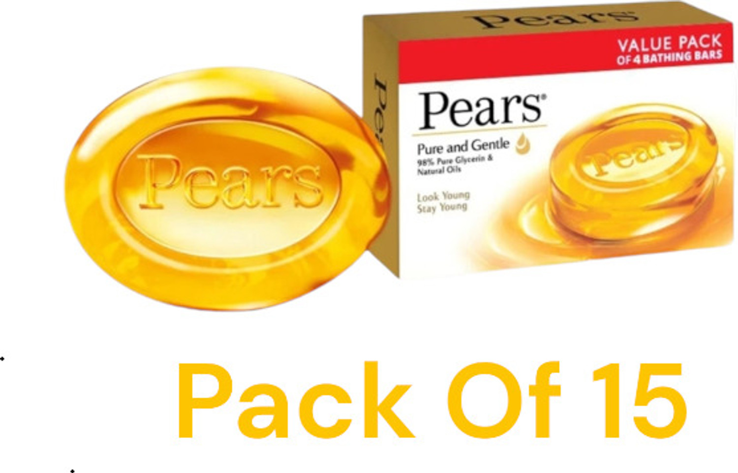 Image of Pears genta new pure gylecrein 125g soap pack of 15