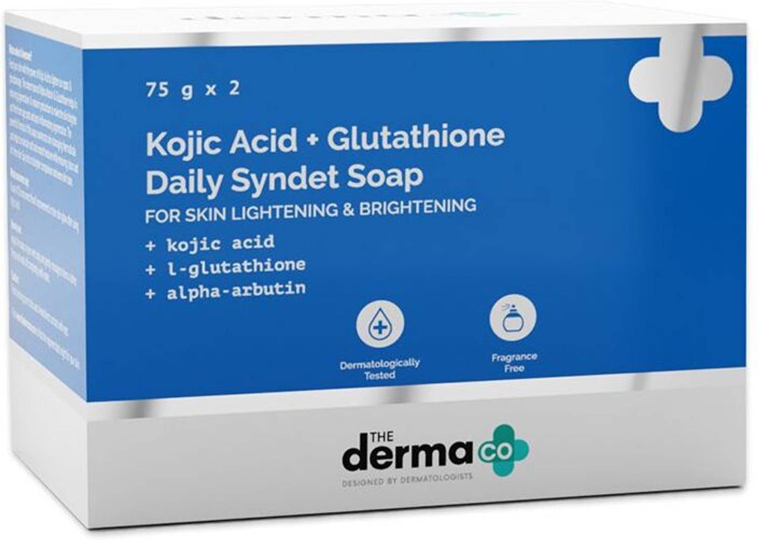 The Derma Co Kojic Acid + L-Glutathione Daily Syndet Soap
