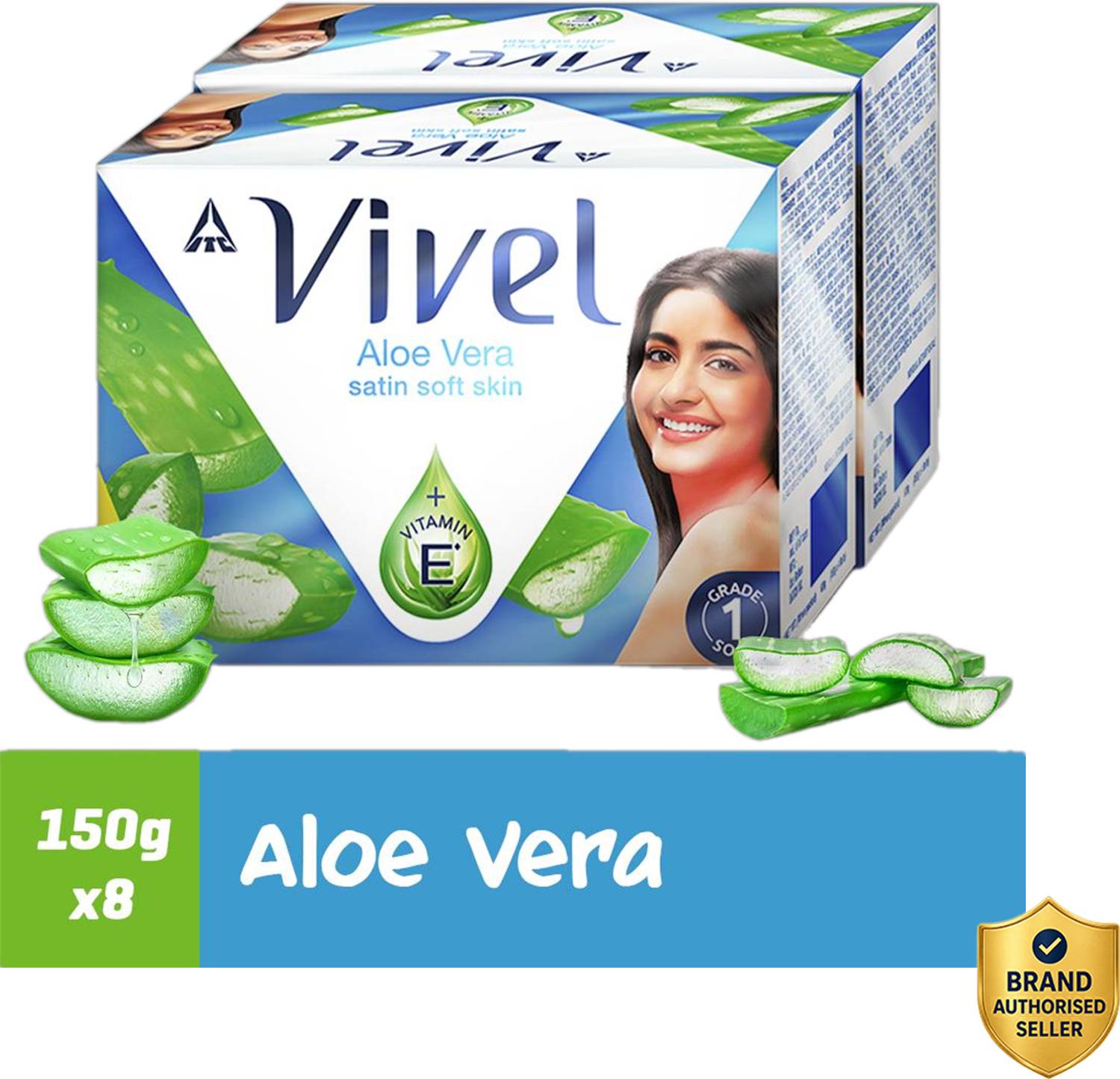 Vivel Aloe Vera Grade 1 Bathing Soap Highest Soap Grade 76% TFM Vitamin E