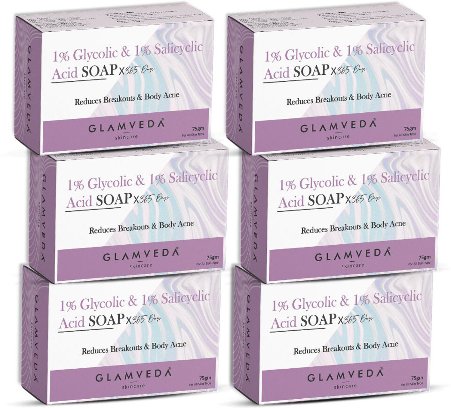 Image of GLAMVEDA Skin Lightening Glycolic & Salicylic acid soap | Reduces Blackheads & Excess Oil