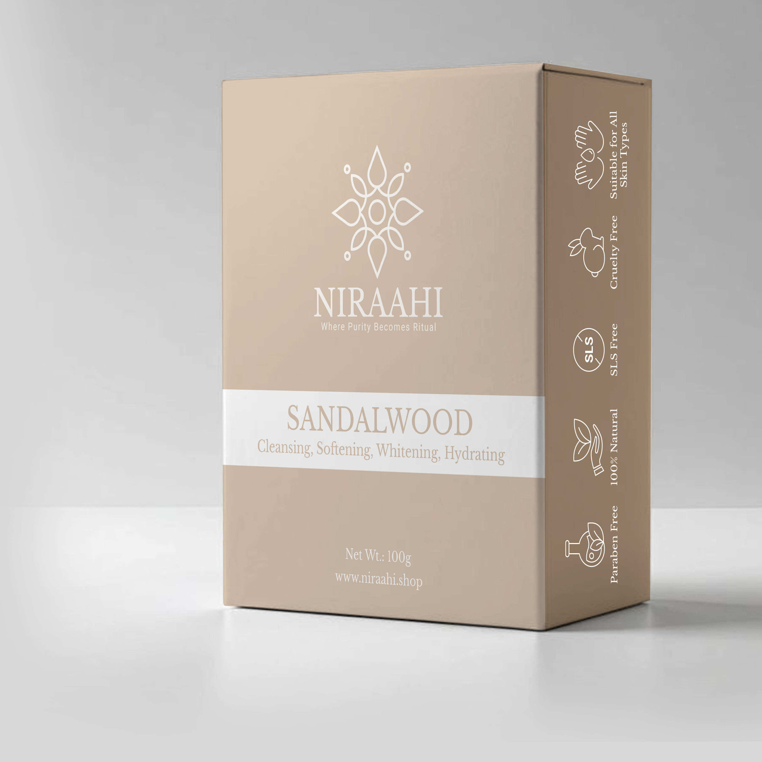 Image of Niraahi Sandalwood Soap | Blended with Pure Sandalwood Extract