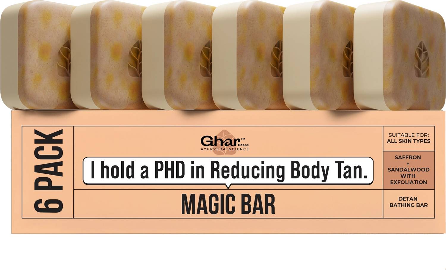 Ghar Sandal Wood And Saffron Soap 200g - Image 1