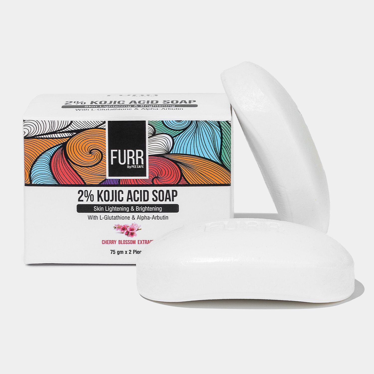 Image of FURR By Pee Safe Kojic Acid Soap | Cherry Blossom Extract | Reduces Pigmentation | All Skin Type