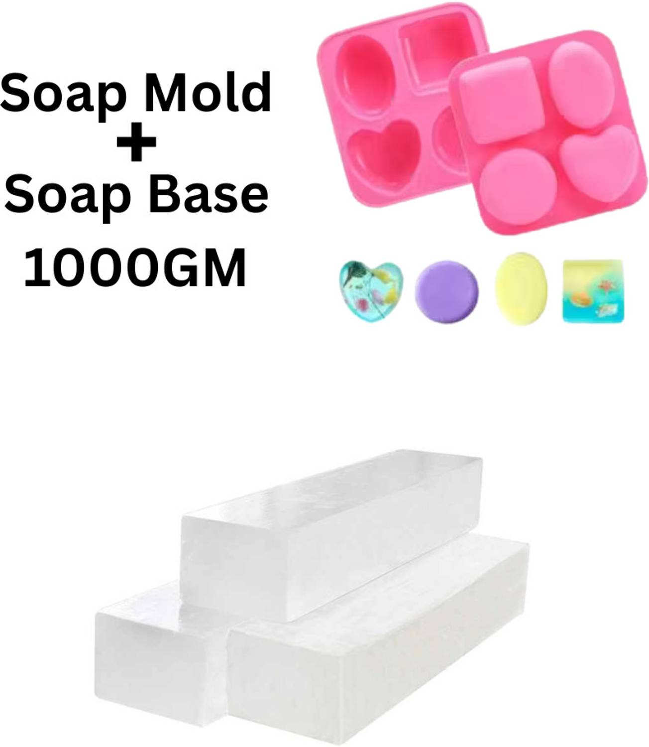 fresheasily Handmade Soap Base 1kg Transparent - Image 1