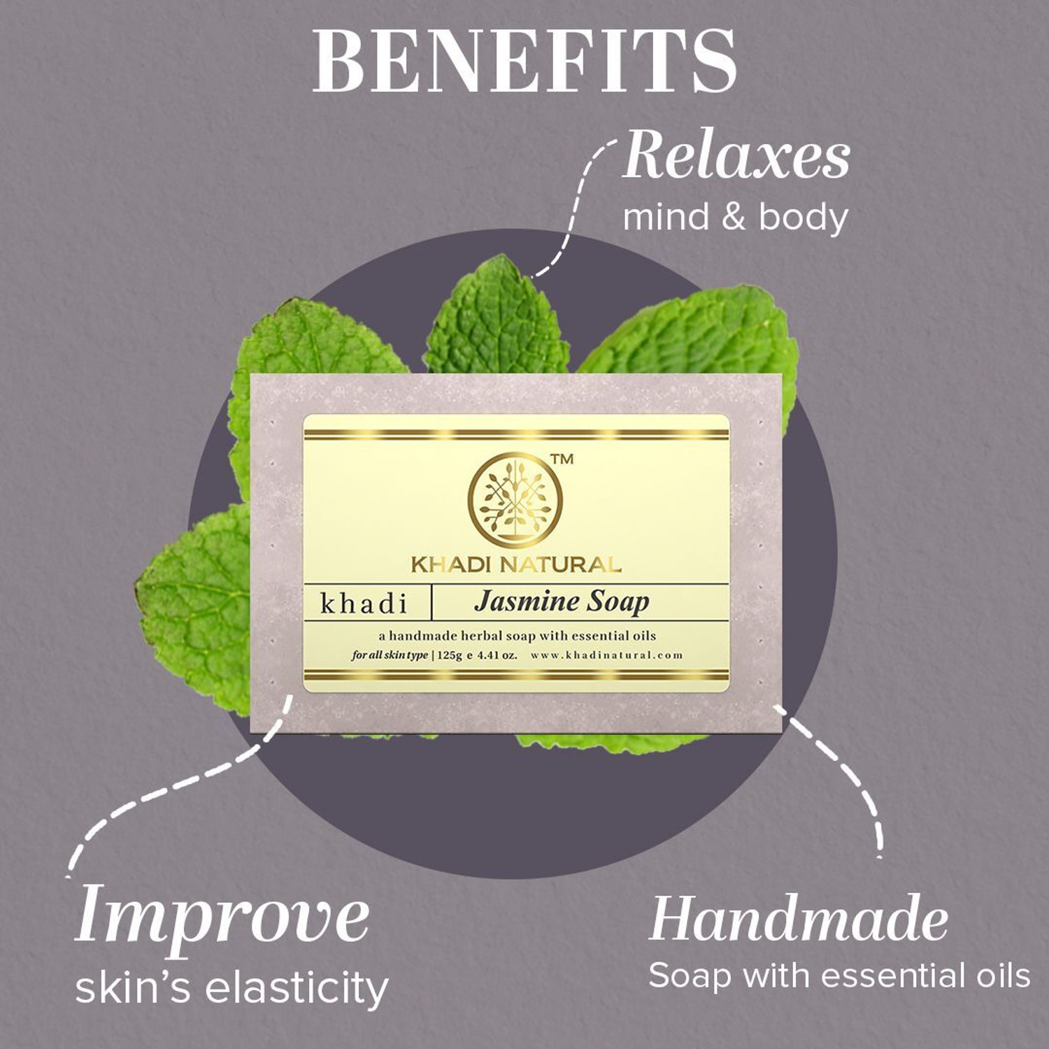 Image of KHADI NATURAL Mint Soap for Fresh Clean Skin|Pack of 6