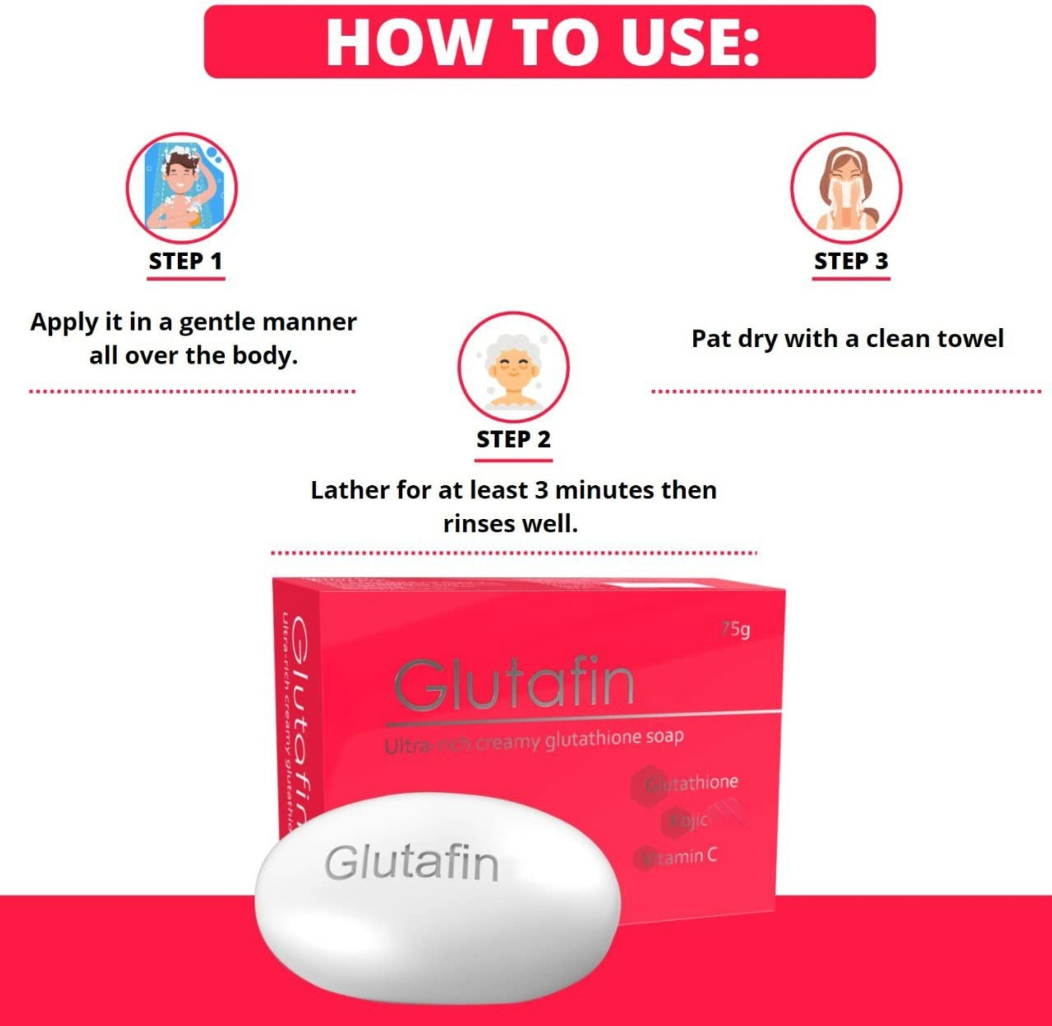Image of Glutafin Skin Glow Soap skin Whitening Pack of 1