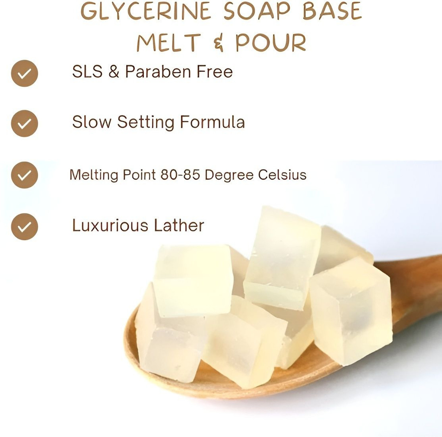 Image of G LOOK Pure Glycerin Soap Base Crystal Clear Melt and Pour Soap Making Base