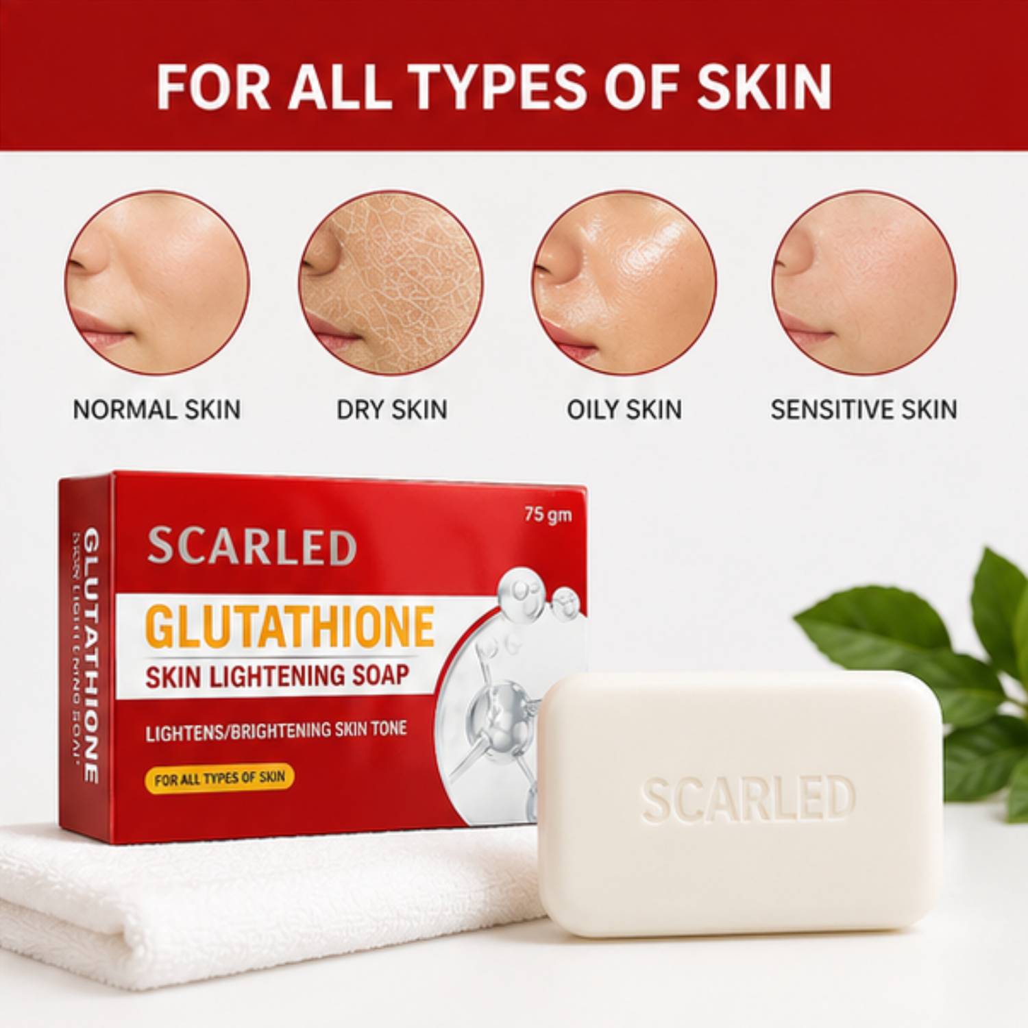 glutathione soap for dry skin global care (Pack of 2) Scarled 75g Brightening & Glow MOST EFFECTIVE Scalp Serum research use only water Quantity:Single Vial $90