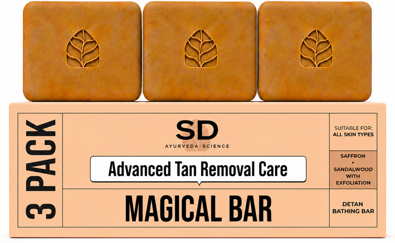 Image of shiwalya SD Magical Soaps Wood And Saffron Soap For Glowing & Refreshing Skin (pack of 3) (3 x 100 g)