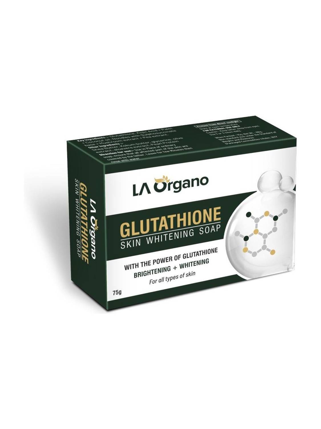 LA Organo Glutathione Skin whitening Soap For Brightening & Whitening
