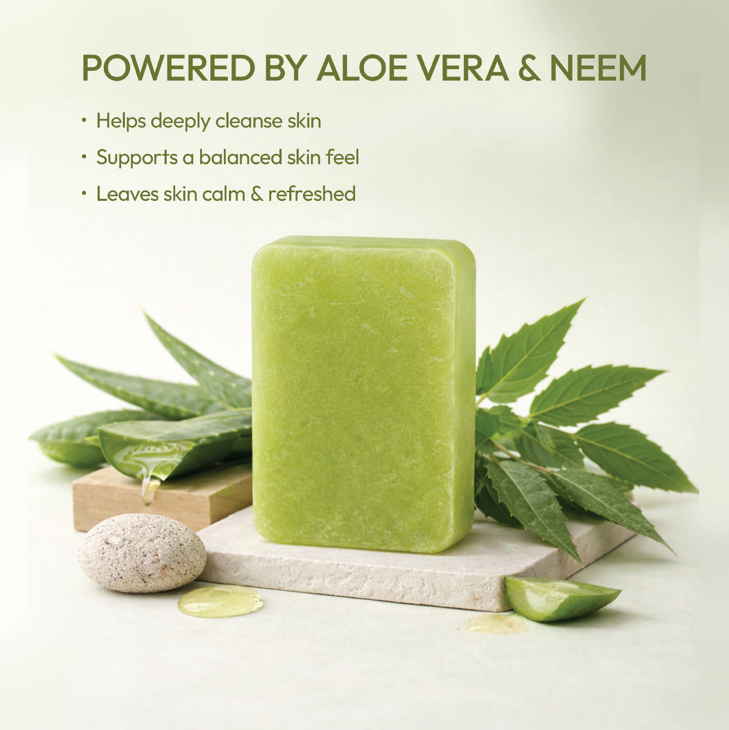 Image of Niraahi Aloe Neem Soap For Clear & Purified Skin