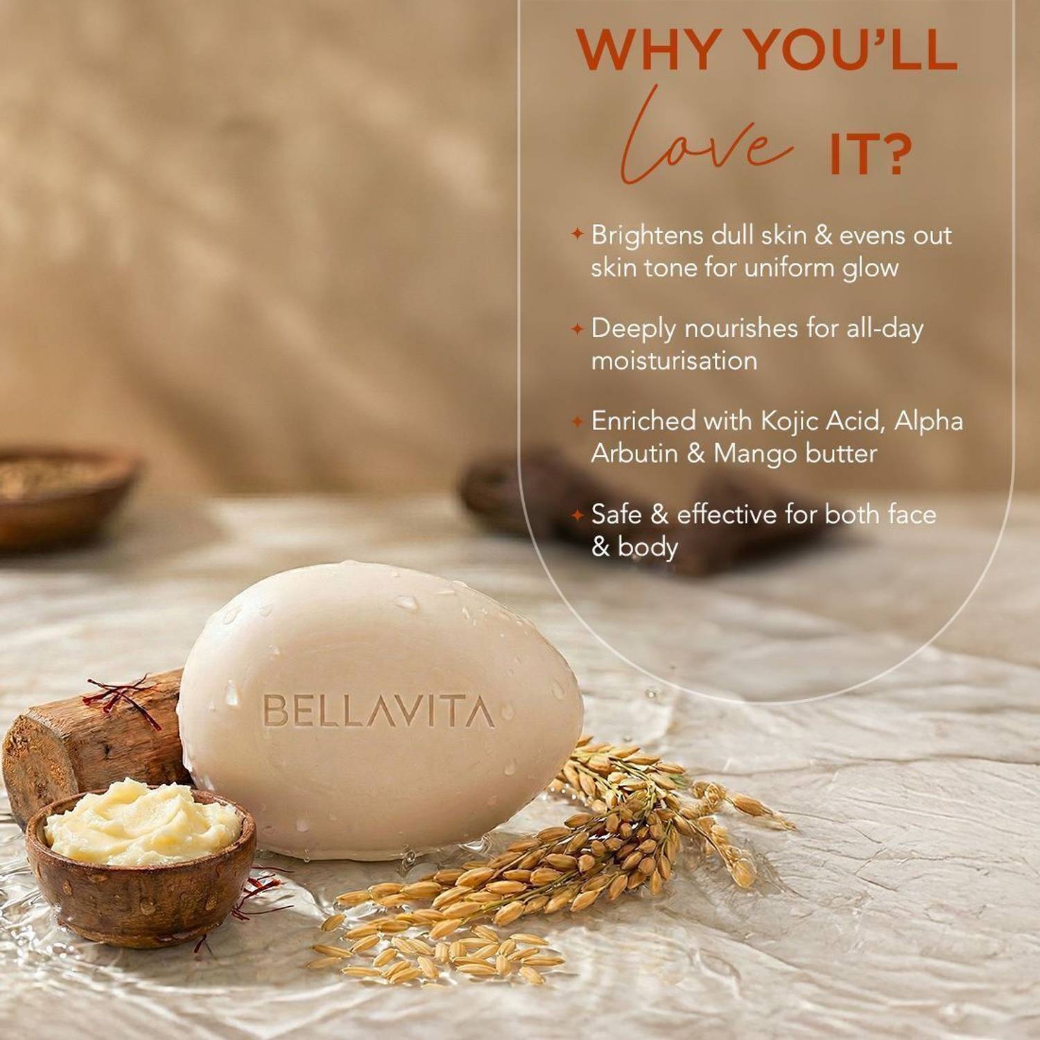 BELLAVITA Bright Wonder Skin Brightening Soap Pack of 3 - Image 3