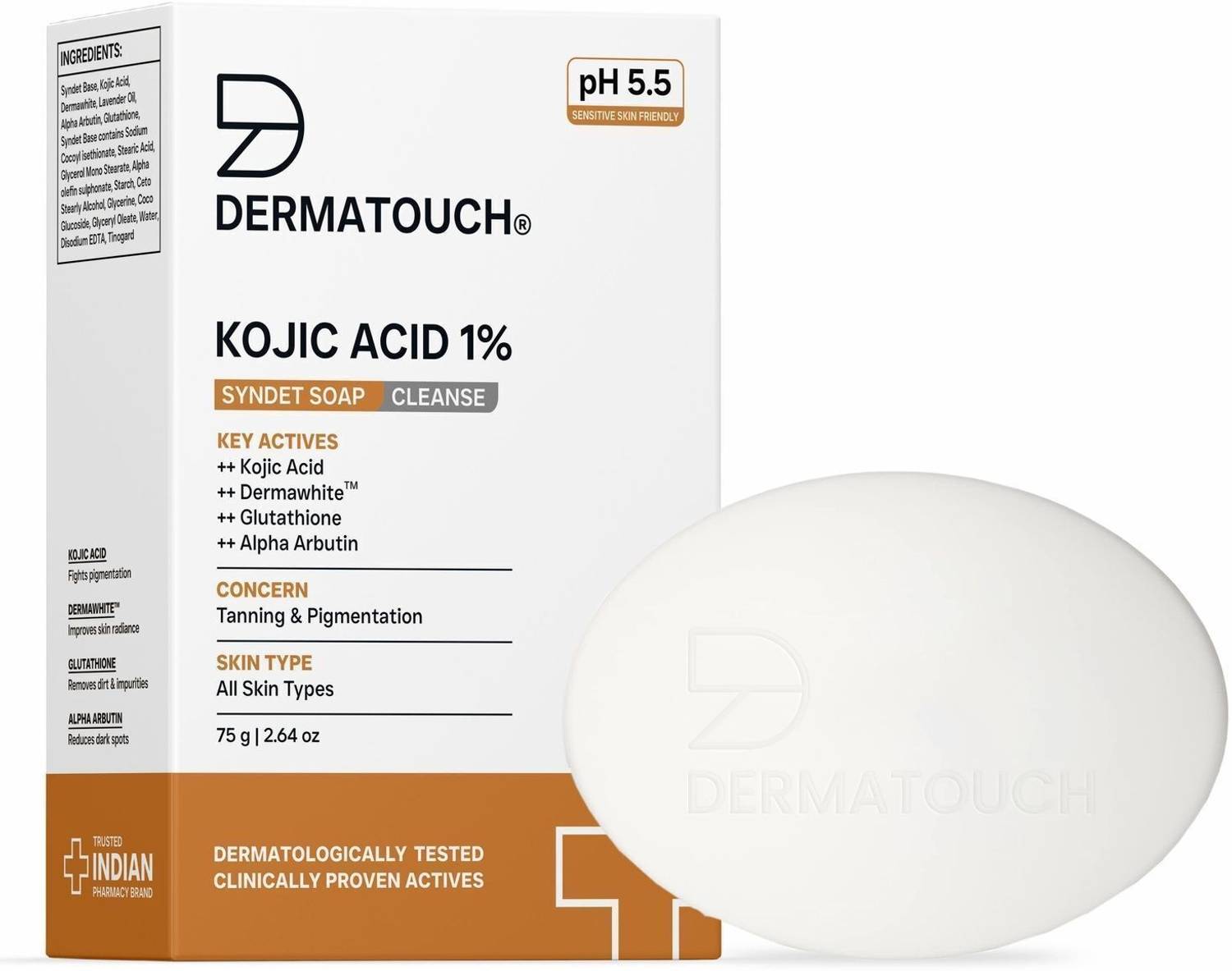 Dermatouch Kojic Acid 1% Soap with Glutathione - Image 1