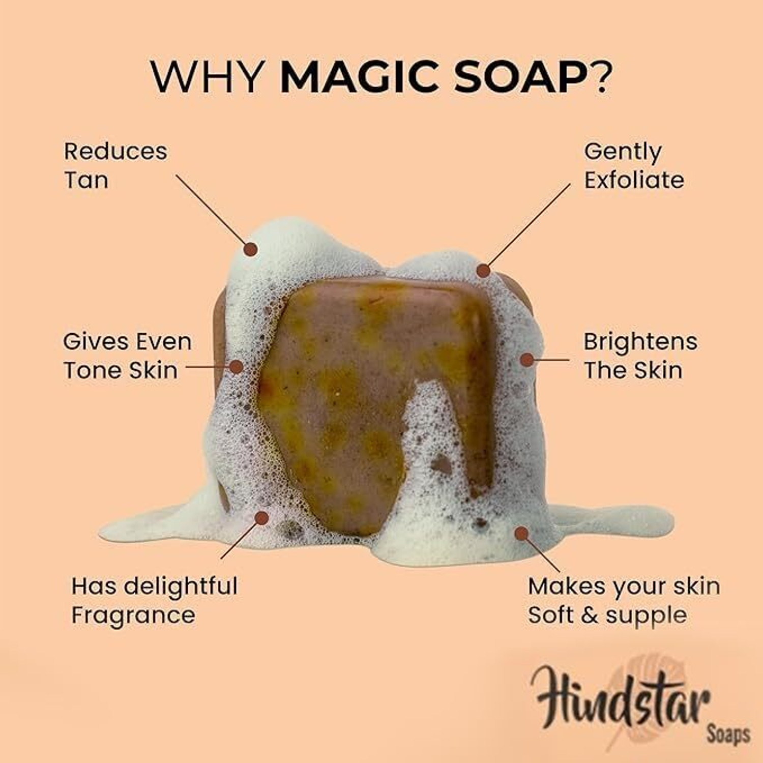 Image of Denarmy Soaps Sandalwood & Saffron Magic Soaps For Bath | Paraben Free|(pack 3)bast