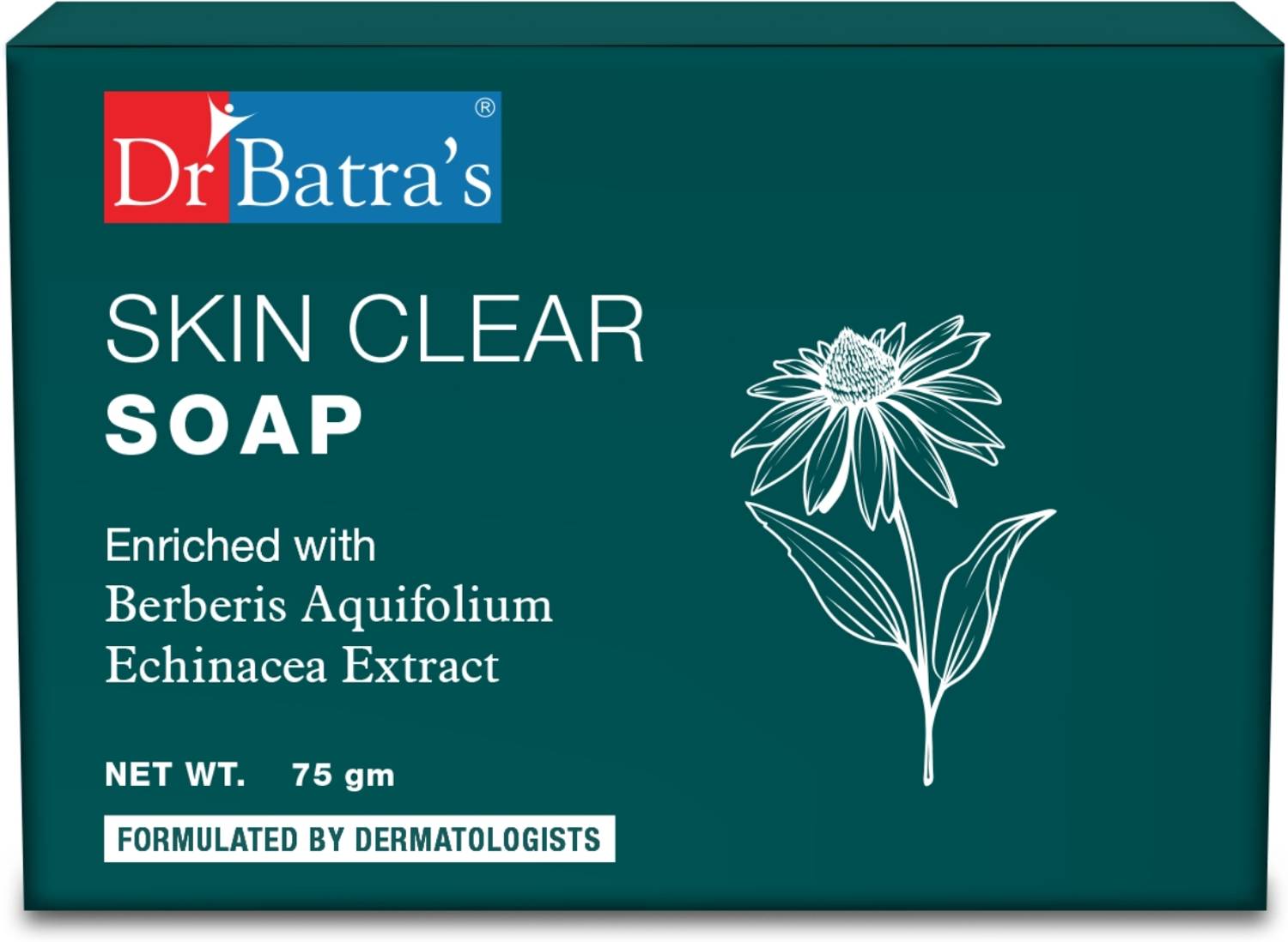 Dr Batra's Skin Clear Soap|Tea Tree, Berberis & Echinacea | Relieves Itching & Redness