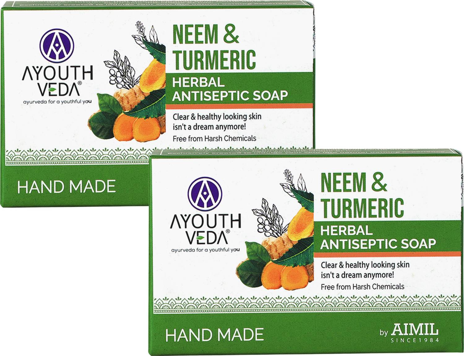 AYOUTHVEDA NEEM & TURMERIC SOAP (PACK OF 2)