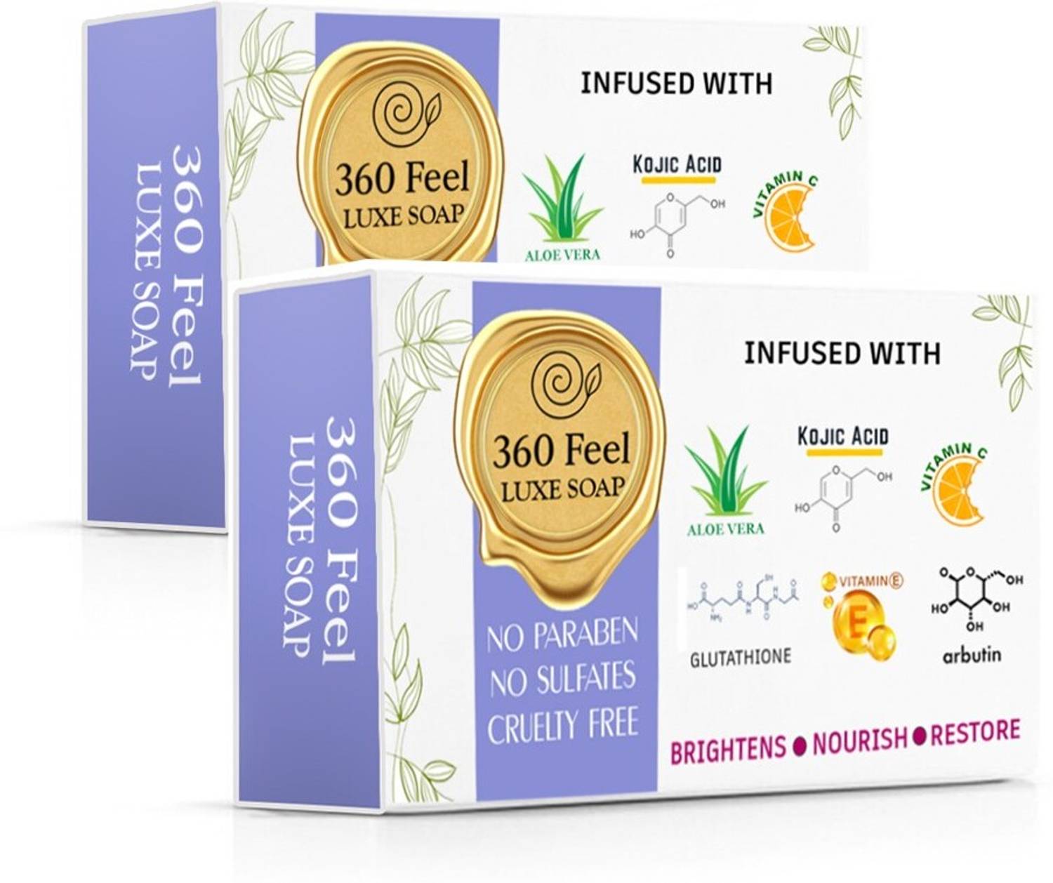 360feel Skin Lightening Soap with Kojic Acid, Glutathione & Arbutin